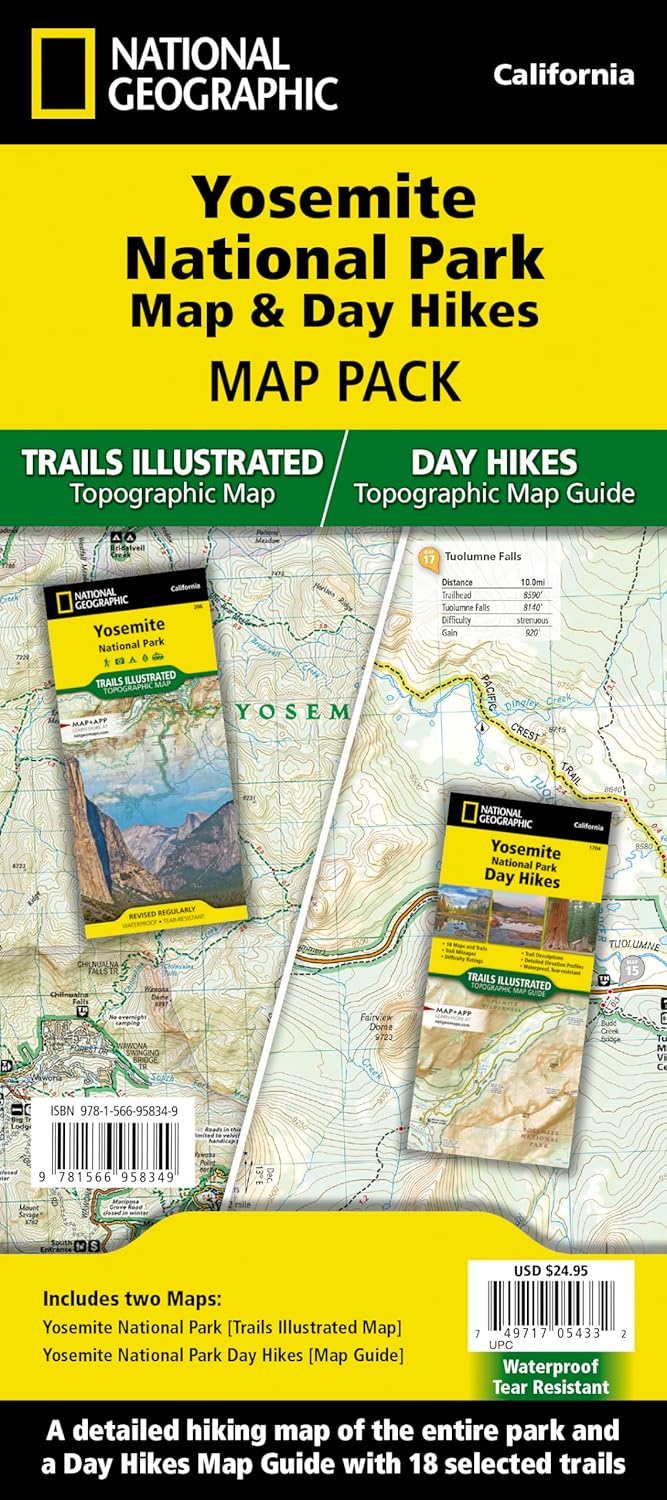 Yosemite Day Hikes & National Park Map Bundle by National Geographic