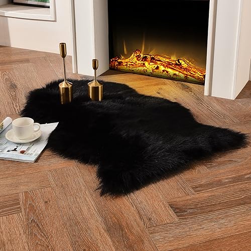 Miniatura 8 de duduta Alfombra redonda de piel de oveja sintética de 4 x 4 pies, esponjosa y esponjosa para decoración de habitación de niñas, guardería,