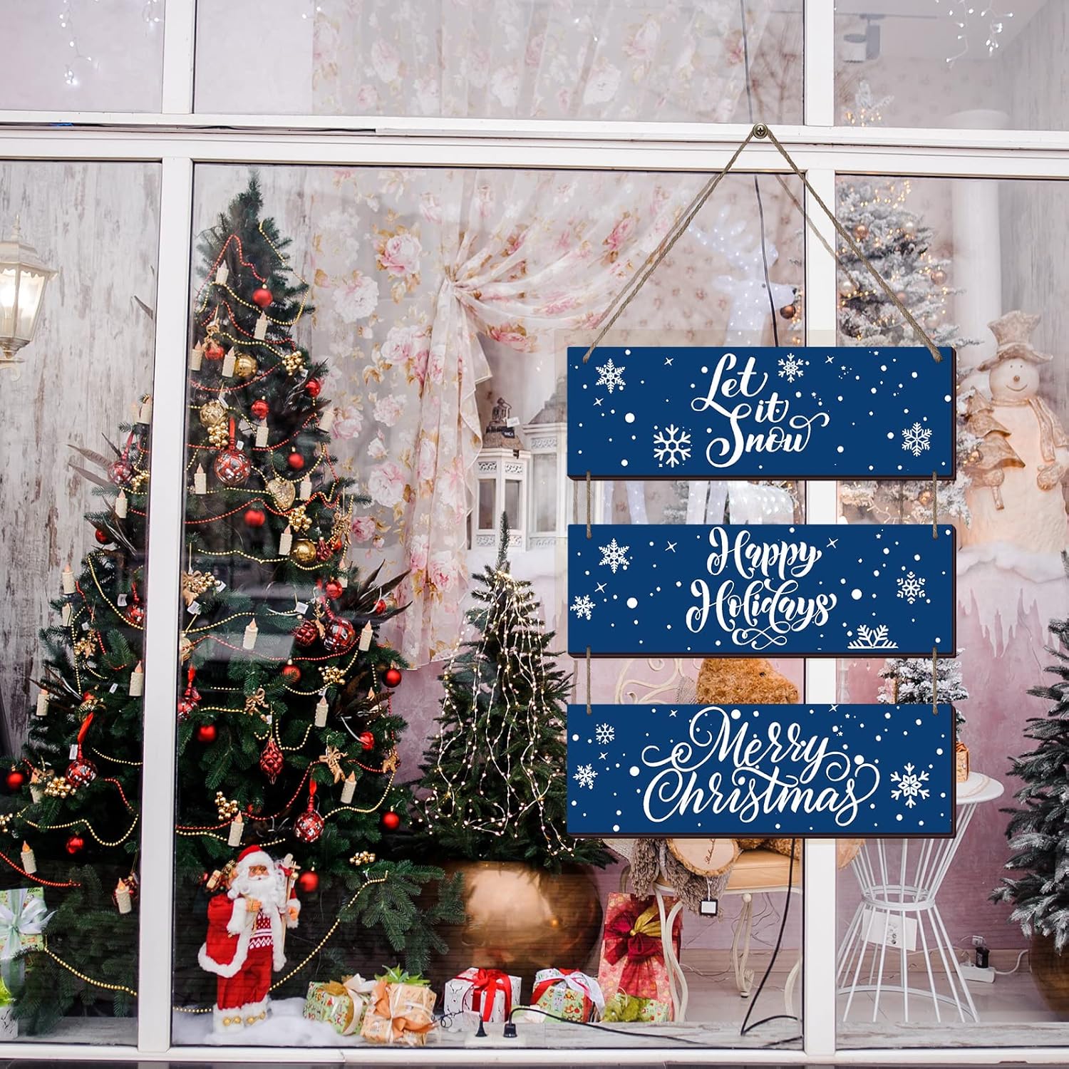 3 Pieces Christmas Wood Wall Decor