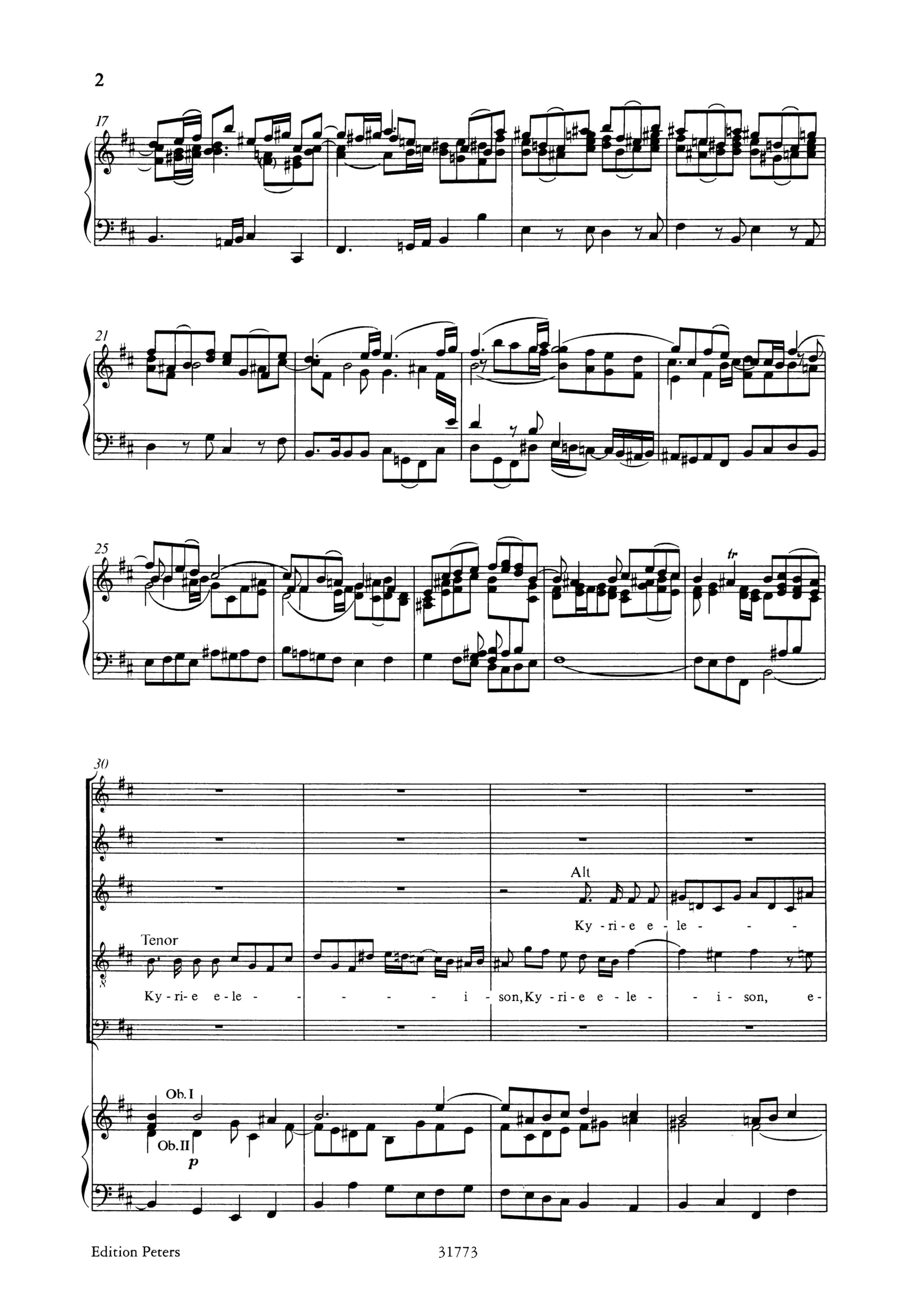 Hohe messe h-moll (ka) chant: für Soli, Chor und Orchester / Klavierauszug (Edition Peters)