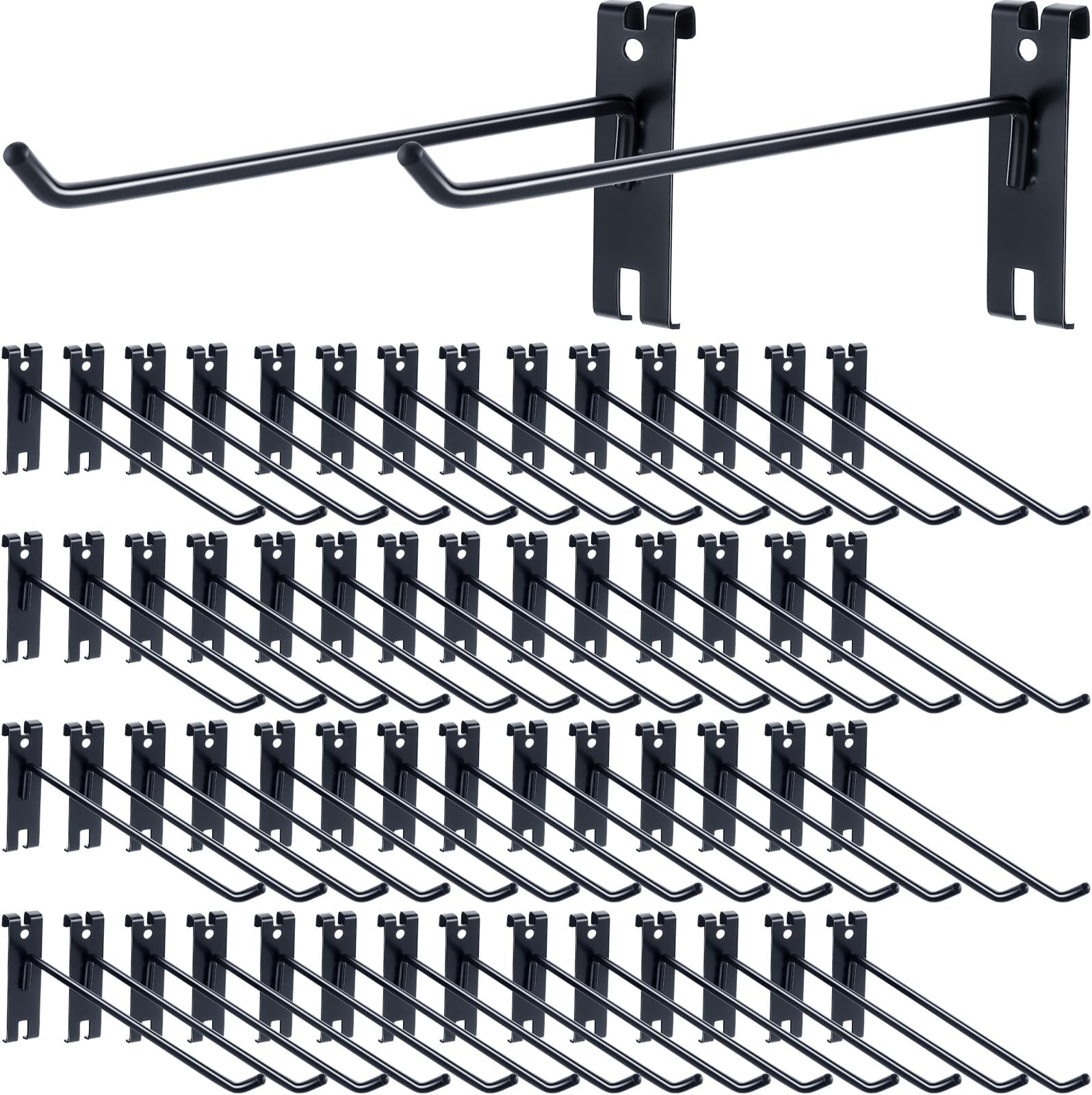 Dazzling Displays Black Metal Gridwall Hooks, Box of 12
