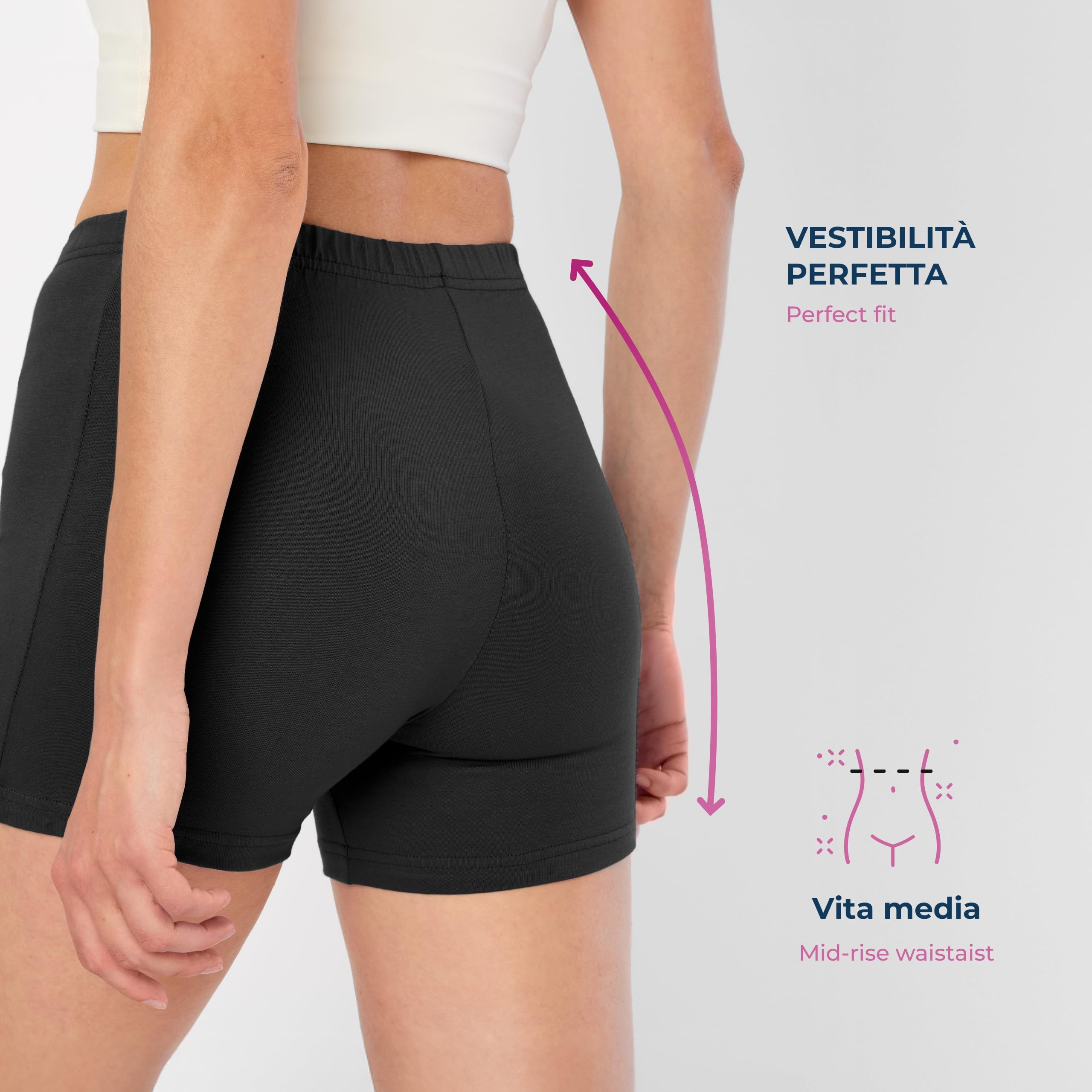 Merry Style Pantaloncini Palestra Donna in Viscosa Shorts Donna per il Fitness Allenamento Jogging Pantaloncini Sportivi Yoga Hot Pants MS10-391
