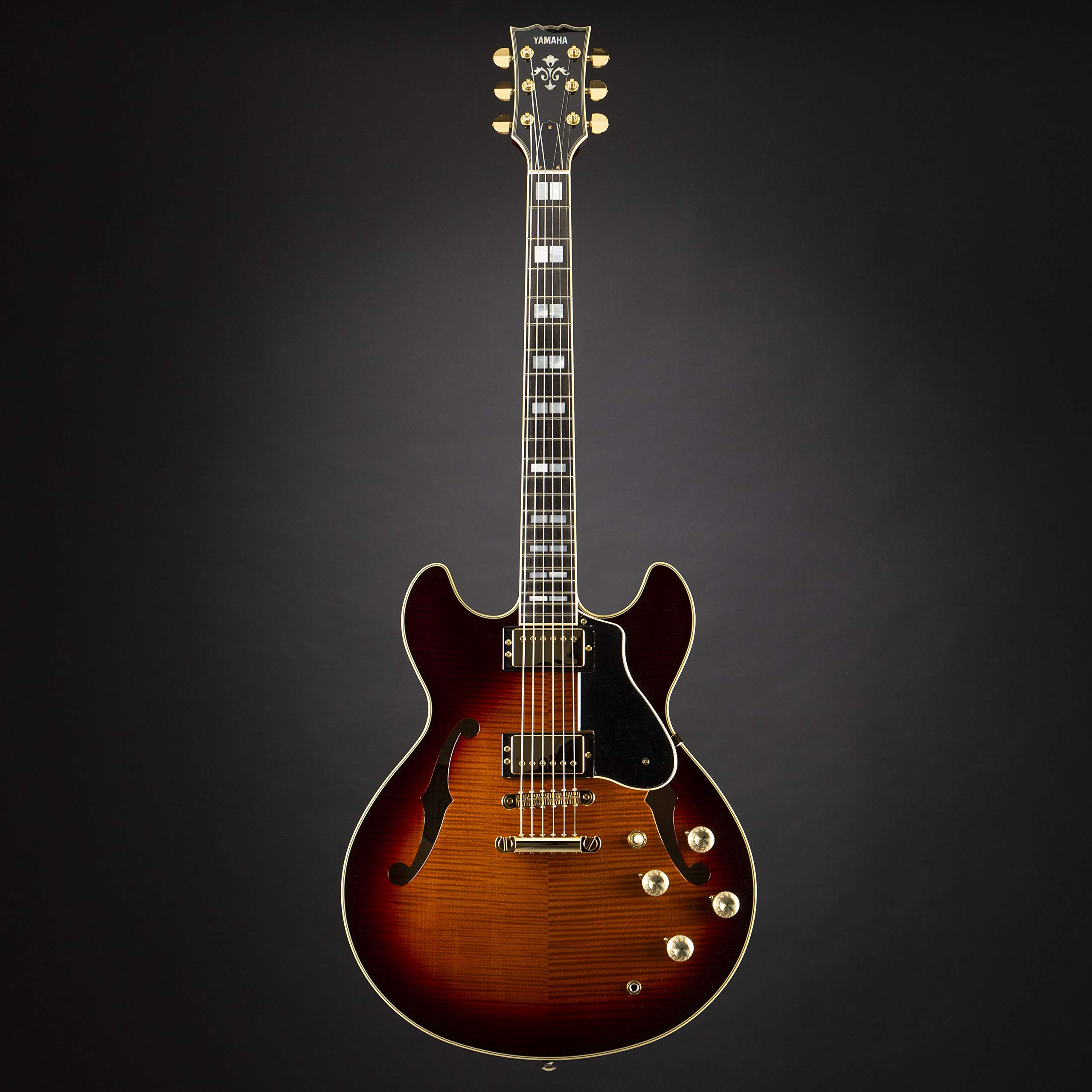 Amazon.com: Yamaha SA2200 半空心電吉他- 棕色Sunburst : 樂器