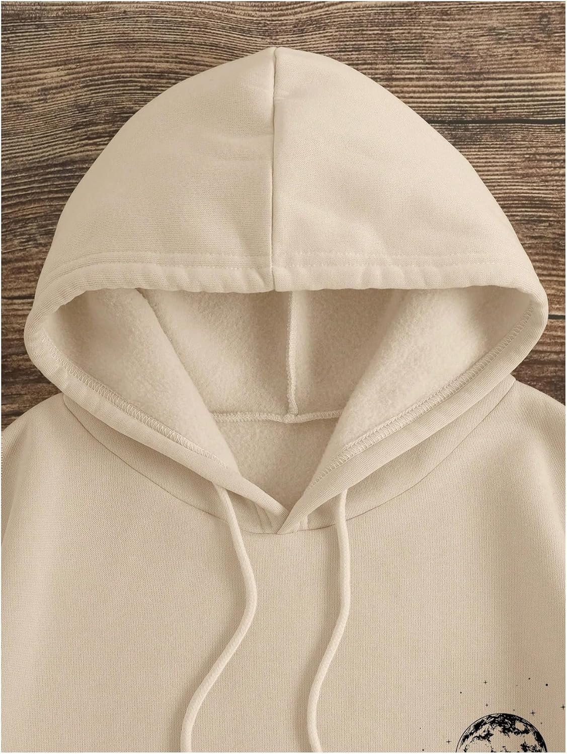 SOLY HUX Women's Graphic Hoodies Drawstring Long Sleeve Moon Print Sweatshirt Pullover Fall Tops - Image 3