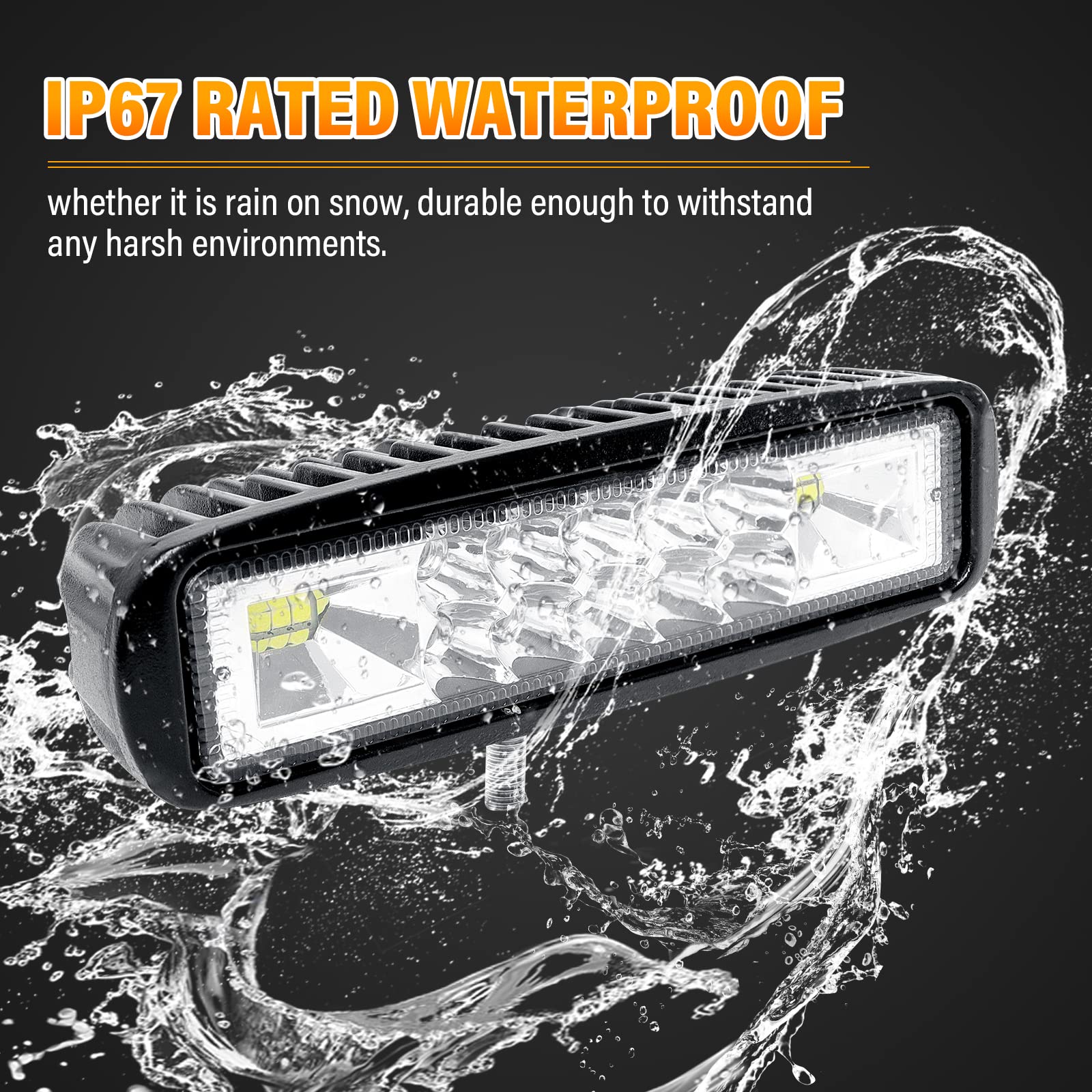 Willpower 4 reflektory robocze LED, 15 cm, 24 W, 12 V, 24 V, wodoszczelne, do samochodów terenowych, traktorów, ciężarówek 4 x 4, dodatkowy reflektor motocyklowy, reflektor cofania