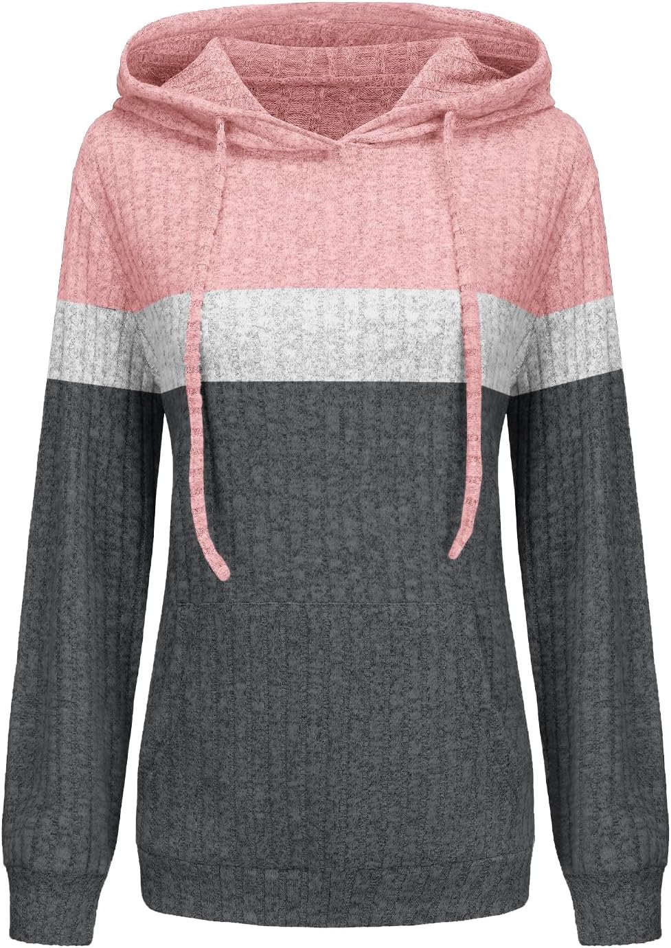 Women’s Casual Hoodies Shirts Long Sleeve Lightweight Fall Pullover Tops Solid Velvet Loose Sweatshirt with Pockets