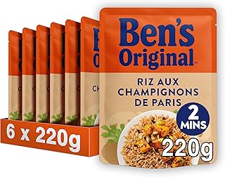 Ben's Original Riz aux Champignons de Paris 2 min (1x 220g) (Lot de 6)