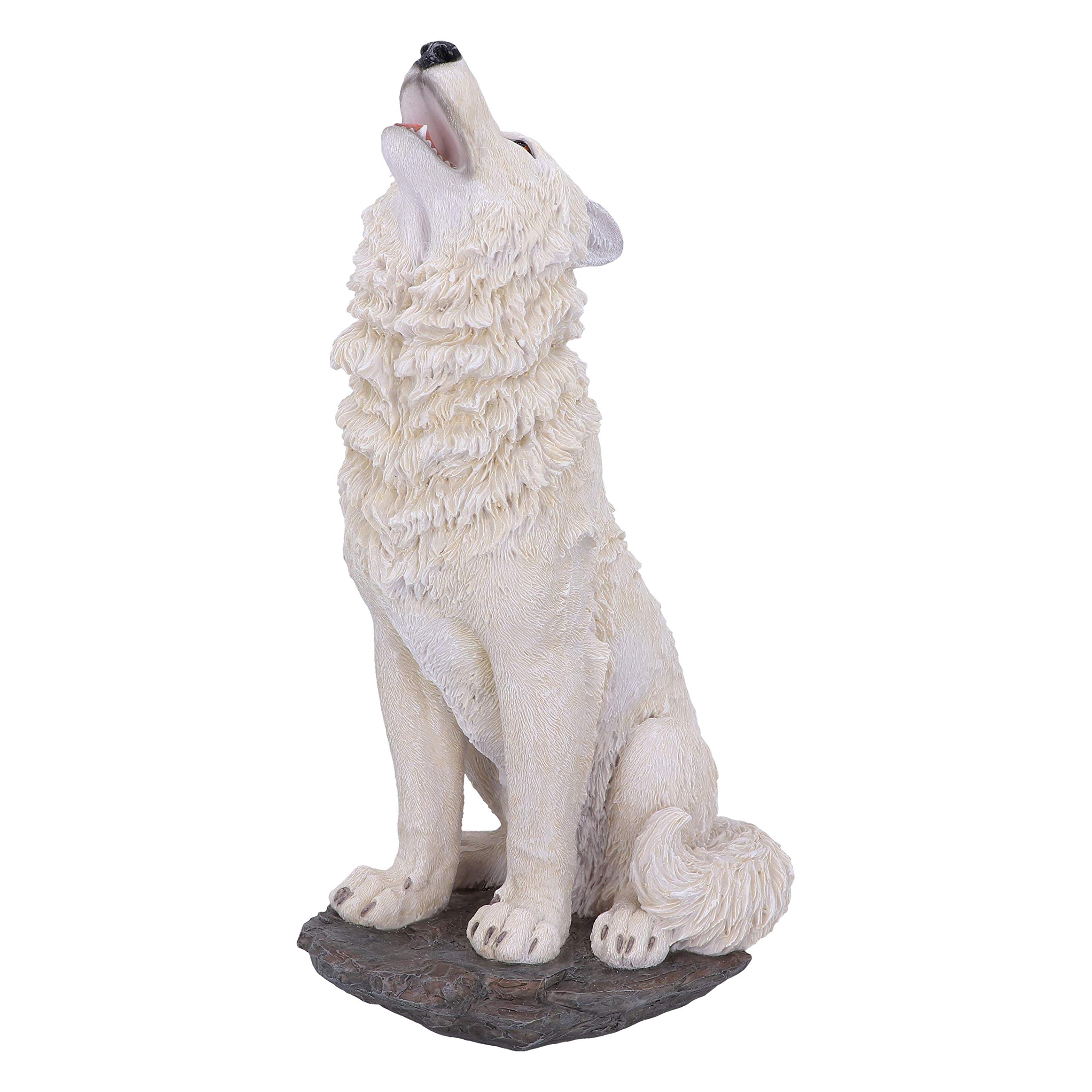 Nemesis Now Storms Cry Howling White Wolf Figure 41.5cm - IN STOCK