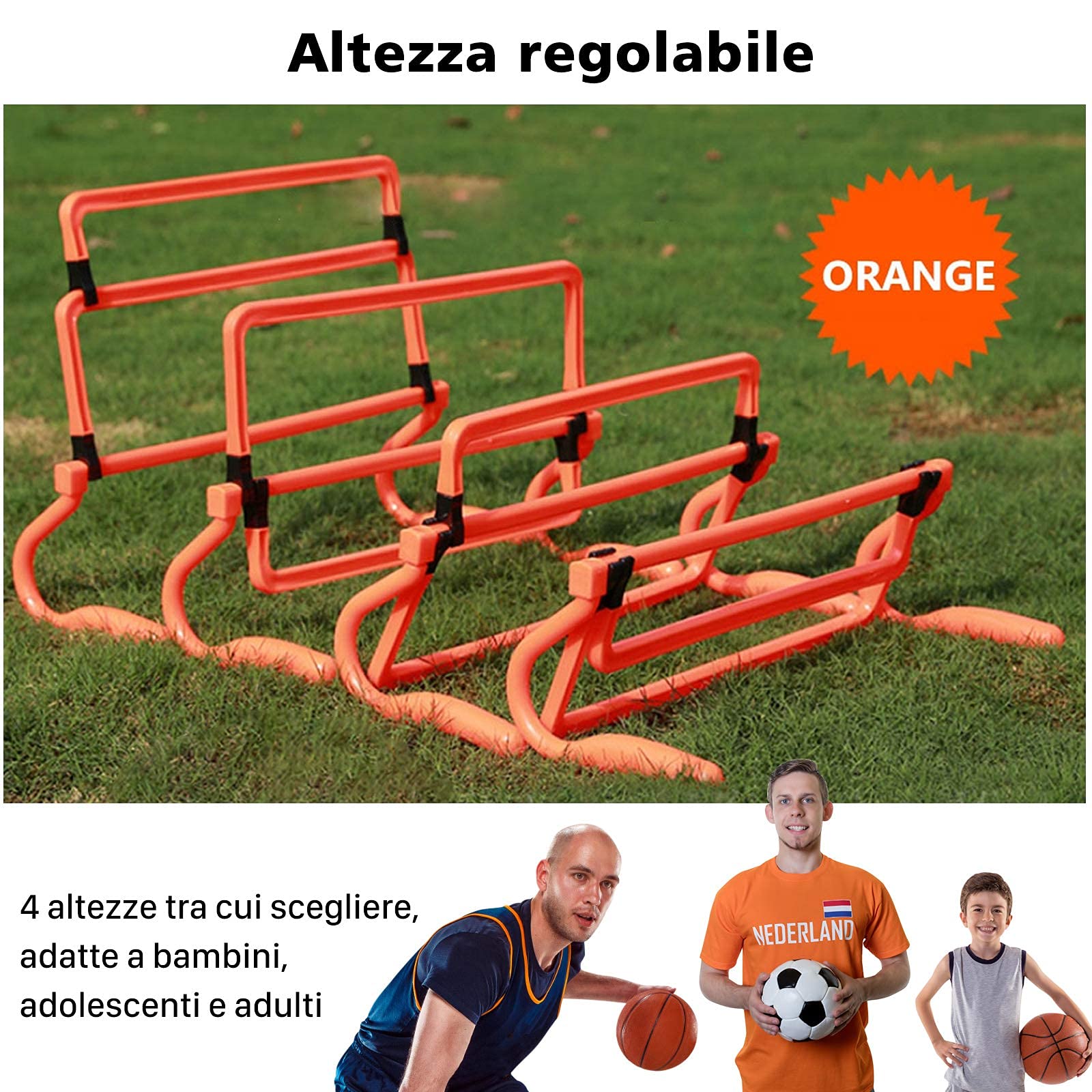 Vallas De Entrenamiento De FúTbol Ajustable Y Plegable, 5 Piezas De Altura Ajustable Vallas Agilidad, Soporte De Vallas De Entrenamiento De Velocidad De FúTbol, ​​Valla De Entrenamiento De Agilidad
