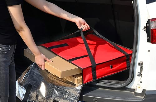 Miniatura 60 de New Star Foodservice 51155 Bolsa aislante para pizza de 22 x 22 x 13 pulgadas, color negro