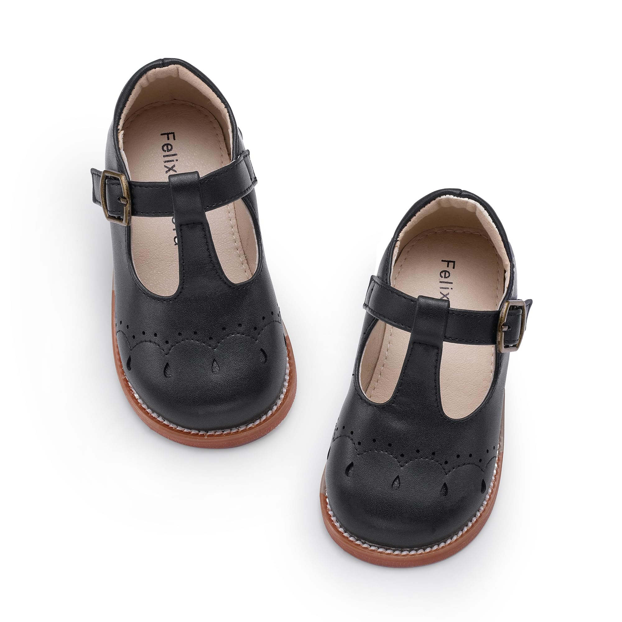 Felix &amp; Flora Toddler Girl Mary Jane Dress Shoes - School Oxford Flats for Girl Party Shoes.