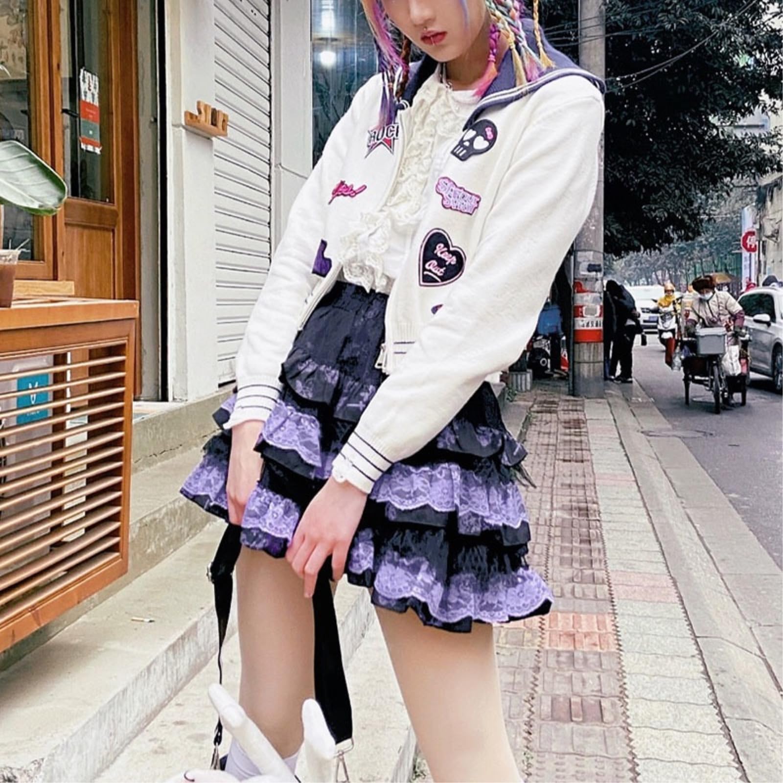 Damska spódnica tenisowa odzież damska Harajuku subkultura midi retro lato punk cosplay warstwowa
