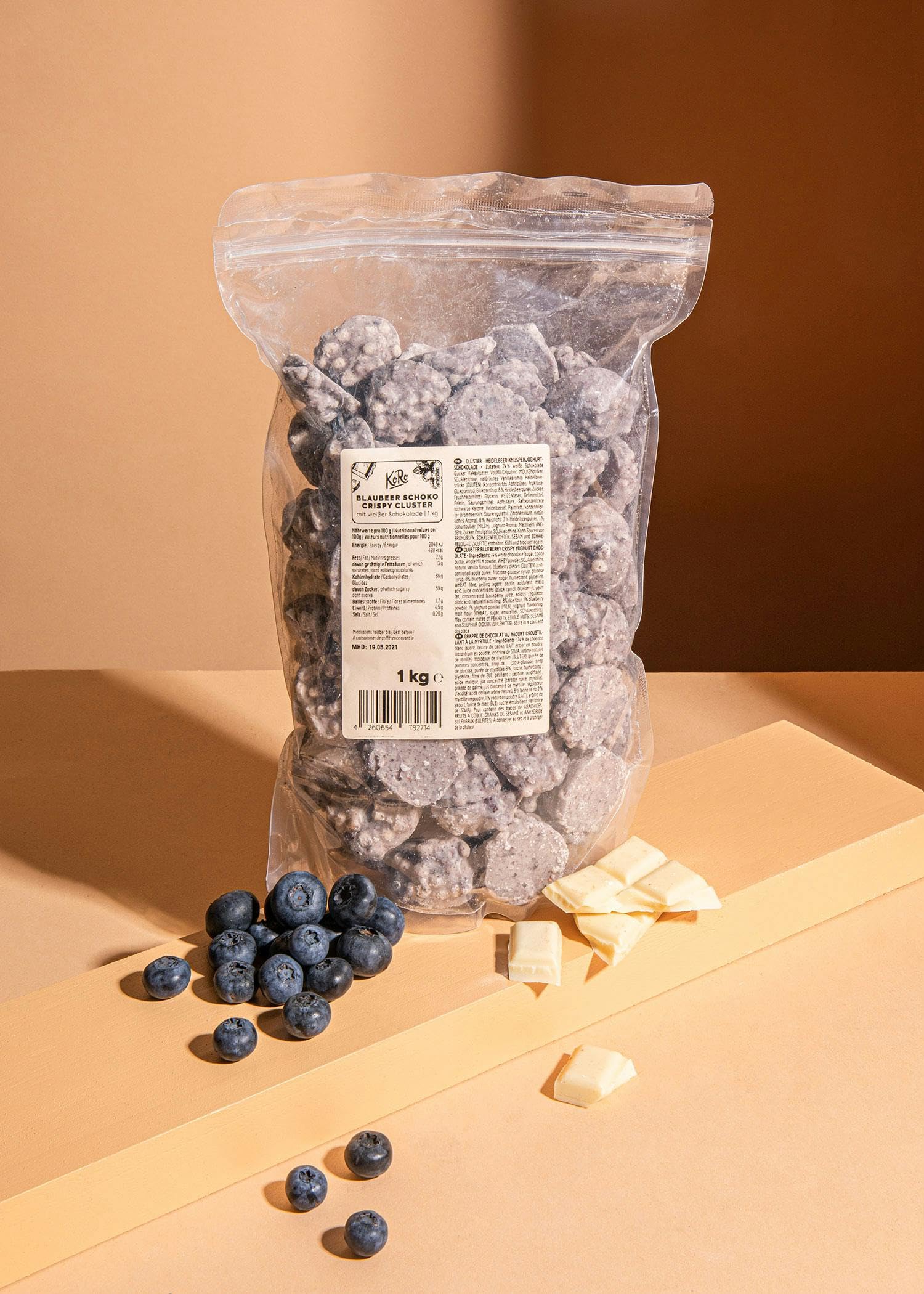 KoRo - Snack croccante al cioccolato e mirtilli 1 kg