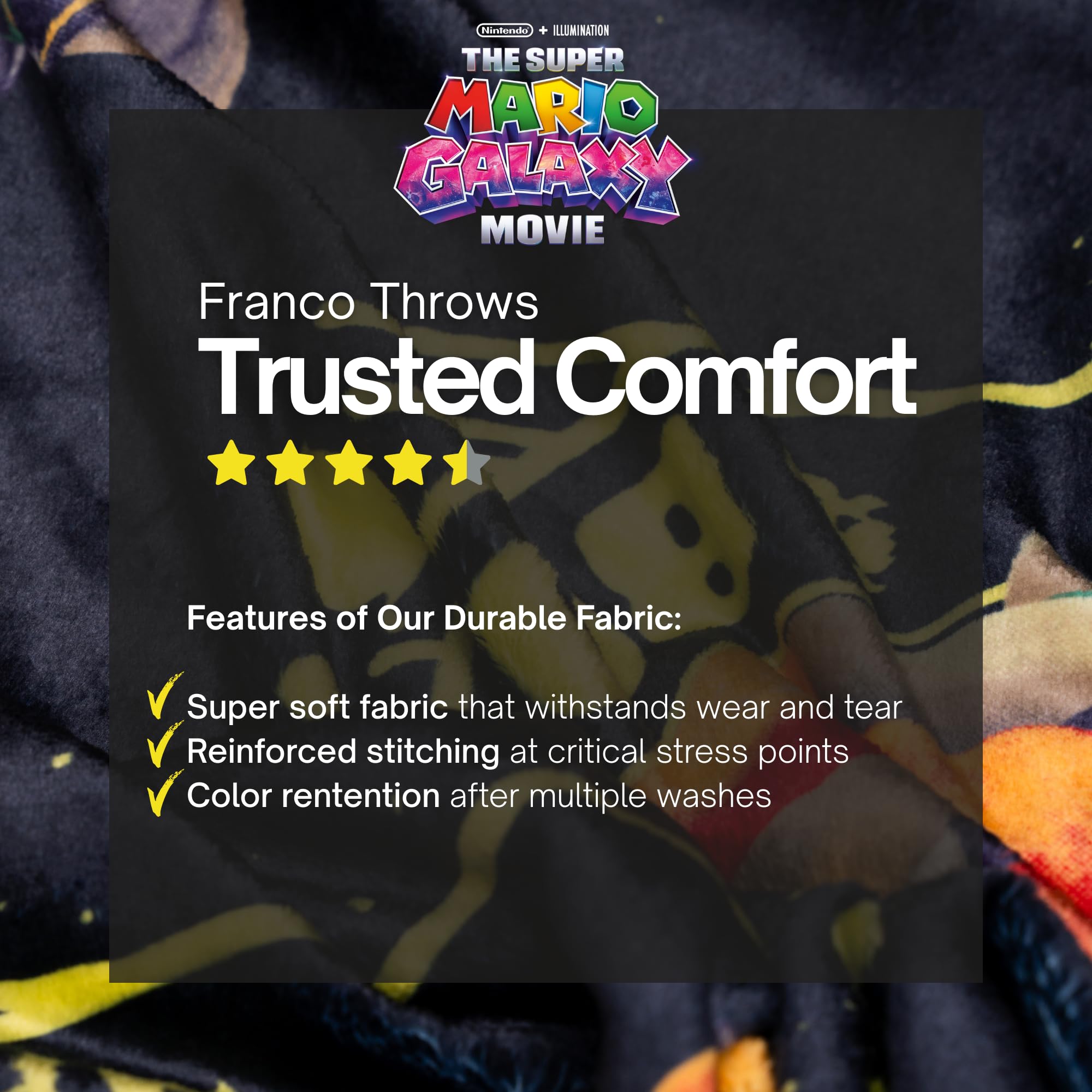 Amazon.com: The Super Mario Galaxy Movie Kids Throw Blanket