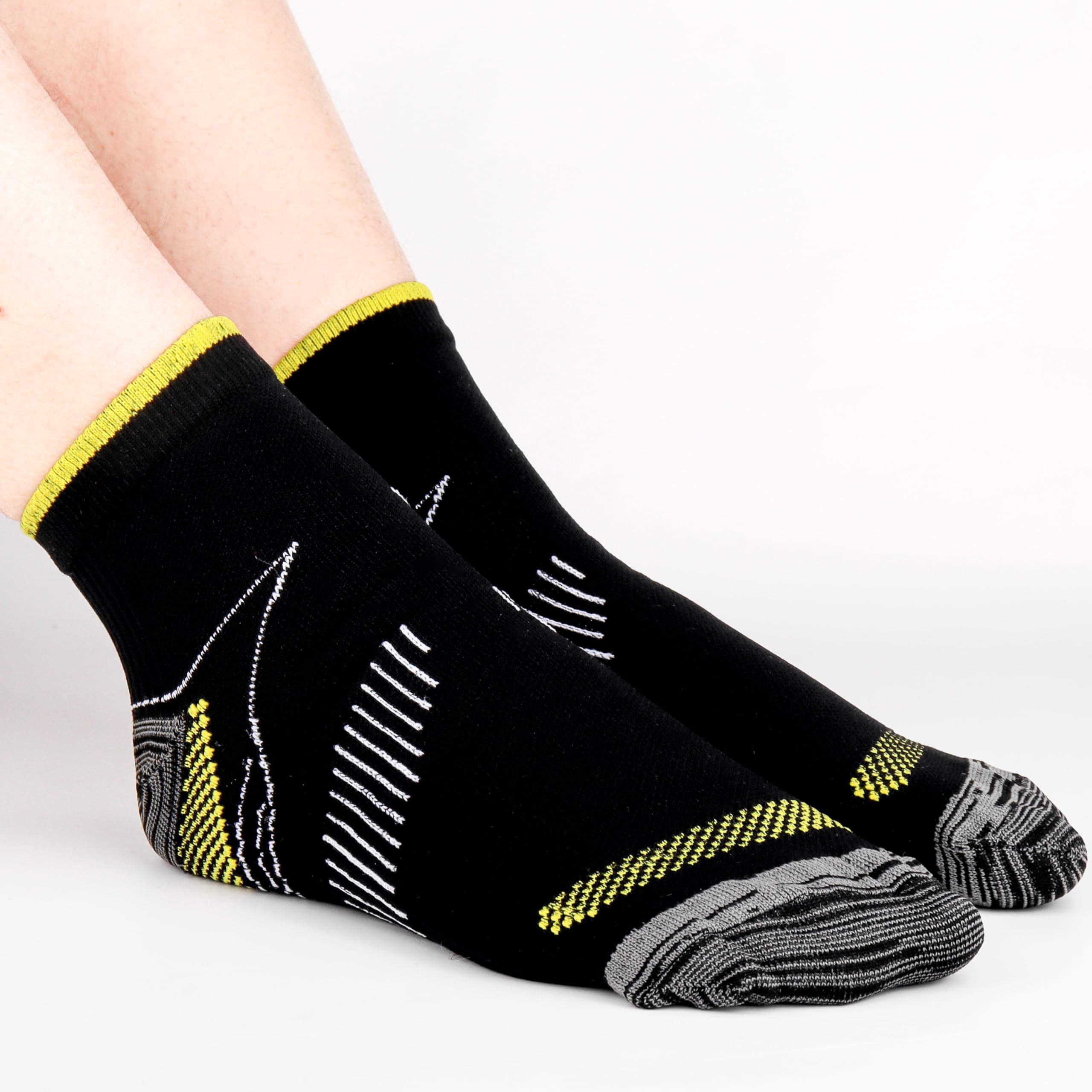 Belloxis 10 Paar Kompressionsstrümpfe Herren/Damen Kompressionssocken Herren/Dame Kurz Compression Socks Thrombosestrümpfe Fersensporn Socken Sport Plantarfasziitis Socken