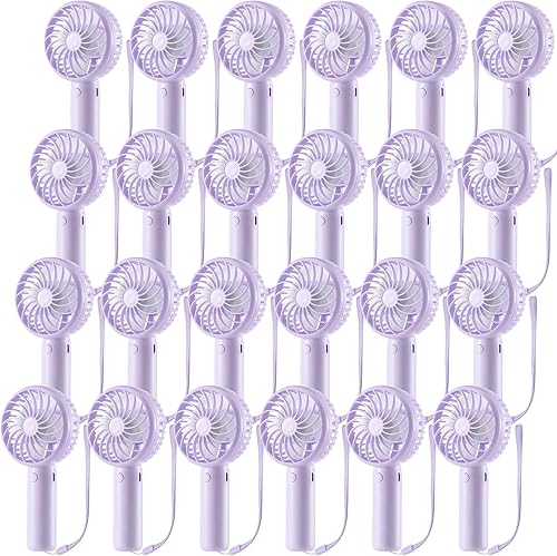 Miniatura 7 de 6 piezas Mini Ventilador de Mano Potente 3 velocidades Ventilador Personal Pequeño Portátil Recargable con Base USB para Mujeres Maquillaje de