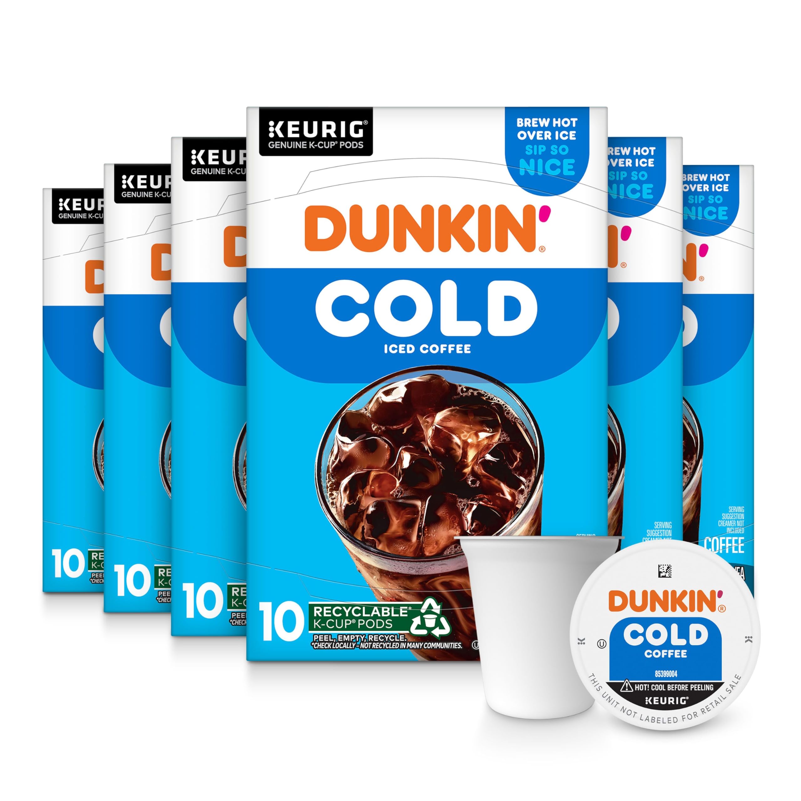 DAILYLIVE Dunkin’ Cold Coffee, 60 Keurig K-Cup Pods