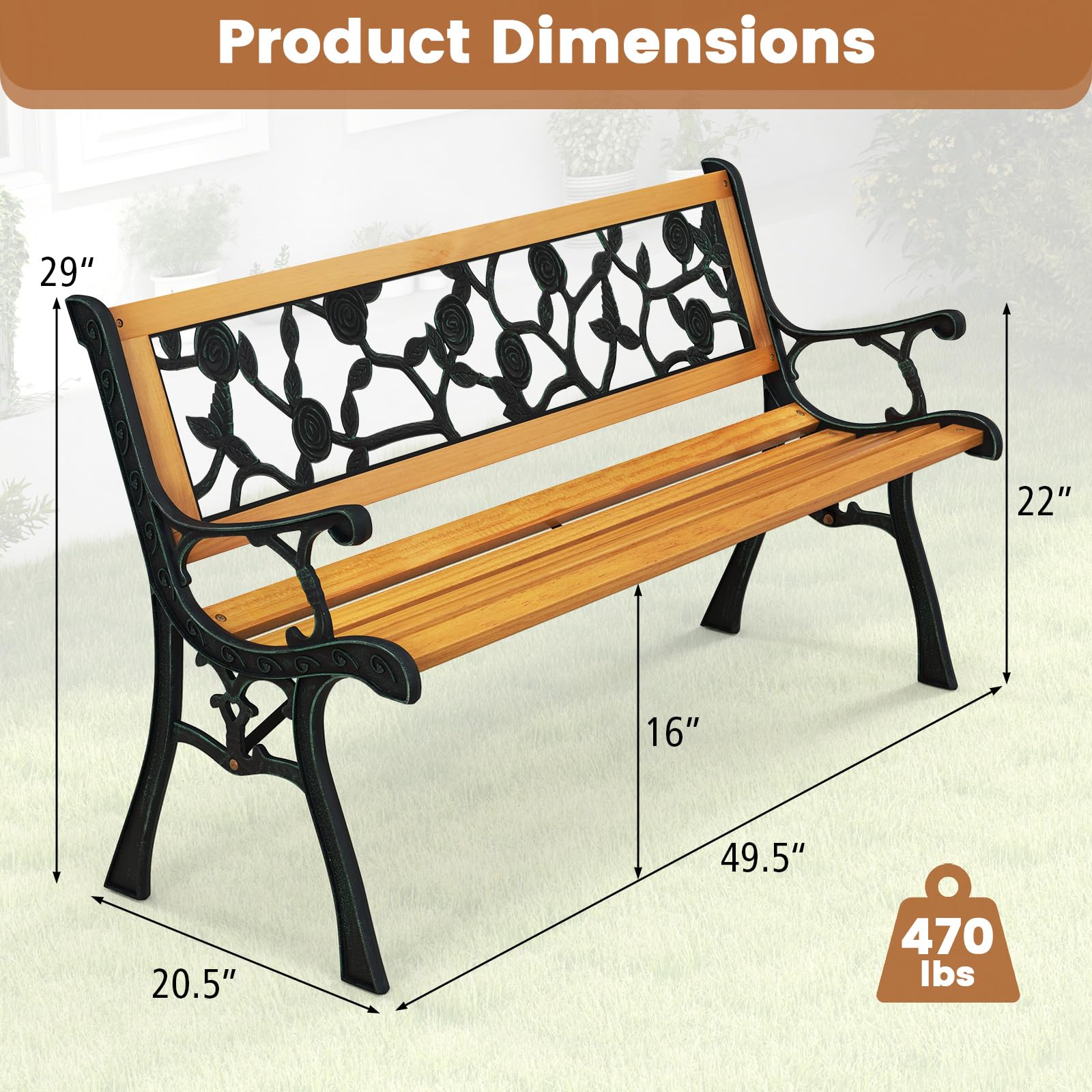 Garden Bench Chair Slats Wood Garden Bench Cast Iron Butterfly