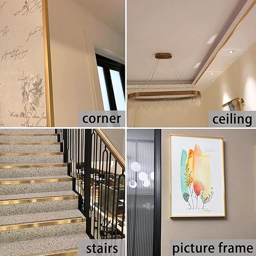 Miniatura 7 de Trimold Protectores de esquina de aluminio para moldura en L con ángulo de 90 para marco de puerta de pared, marco de puerta, protección y