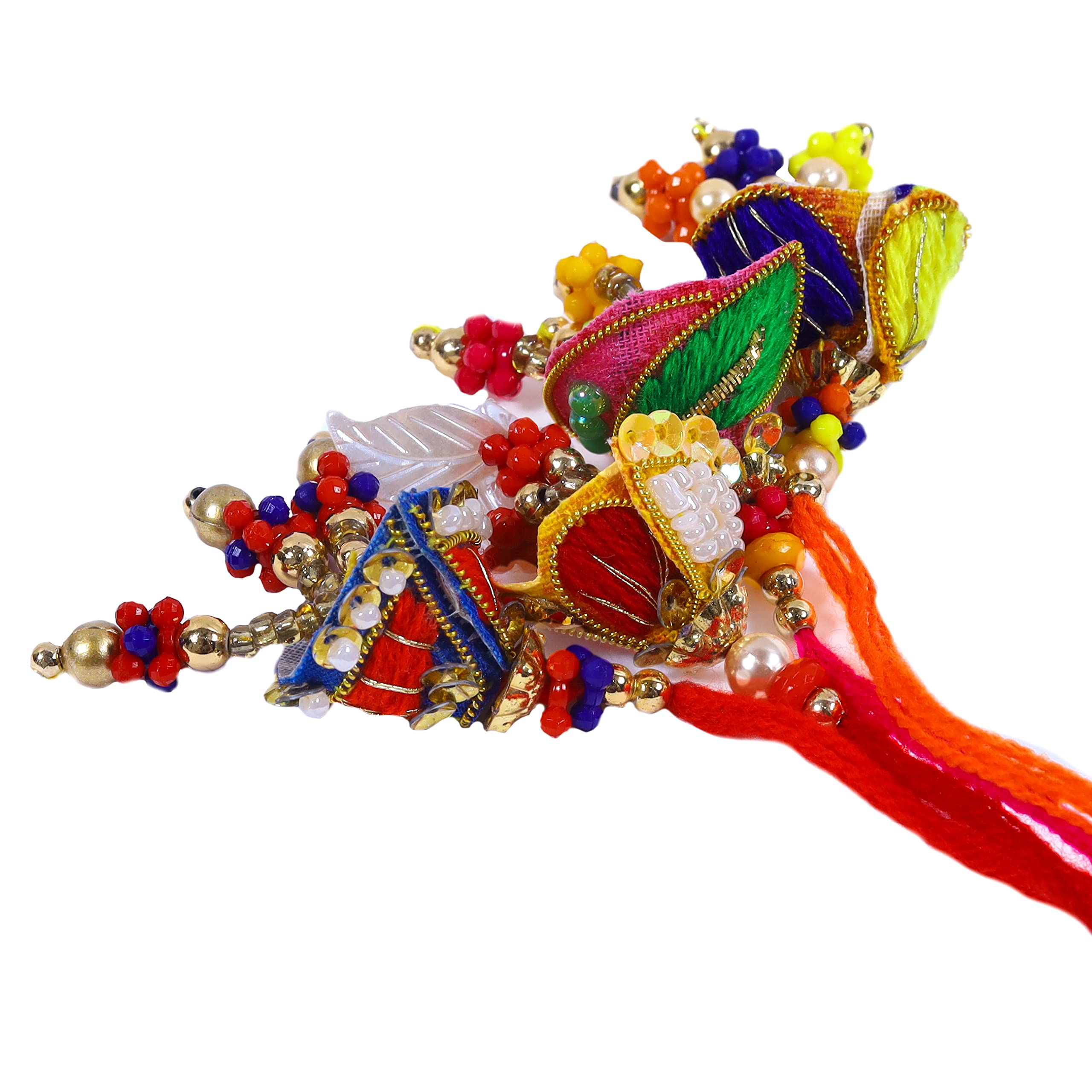 Mancloem Simple Rajasthani Lumba Rakhi For Bhabhi | Sister(Pack of 4)