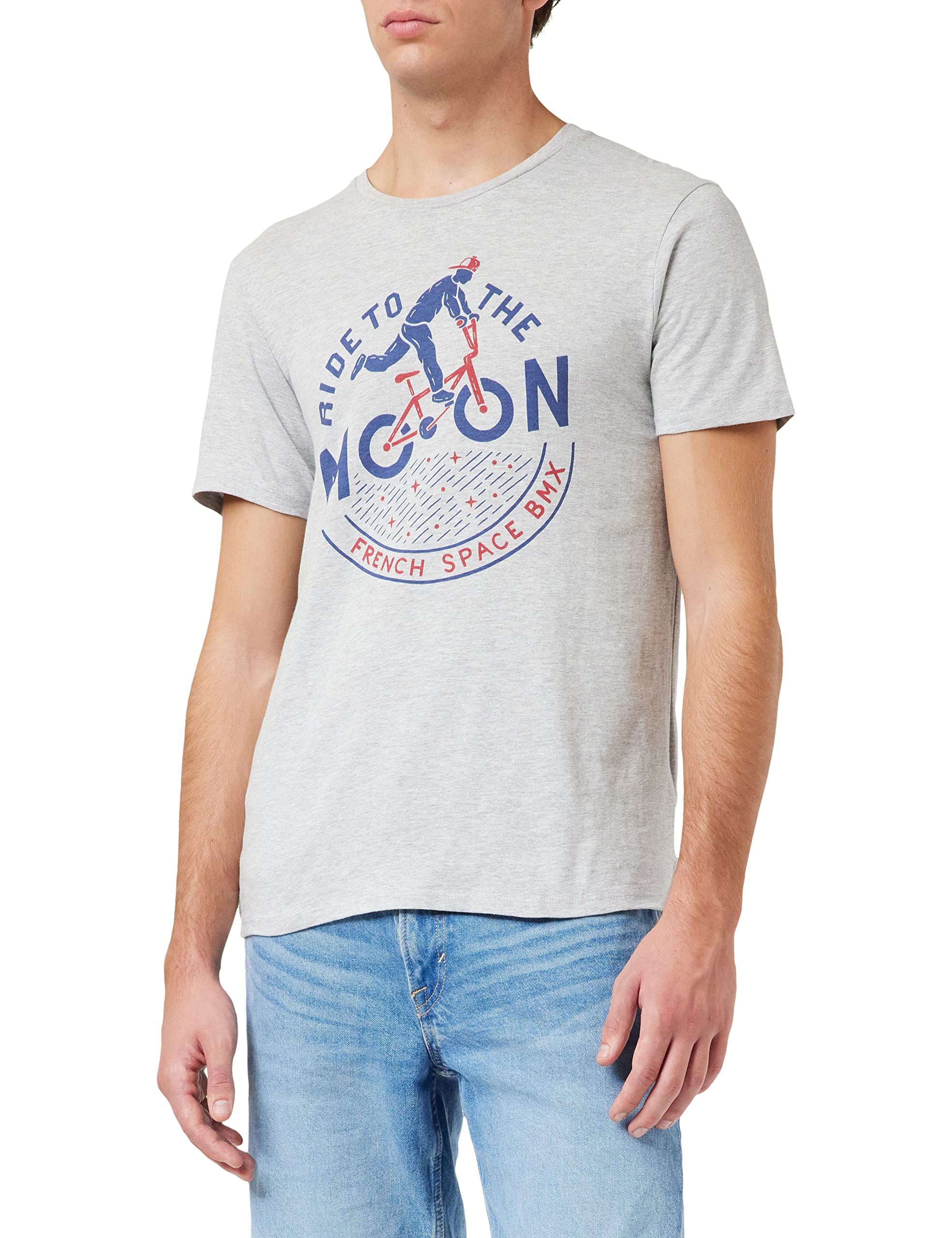 Fédération française de cyclisme Men's T-Shirt, Grey Mel, S