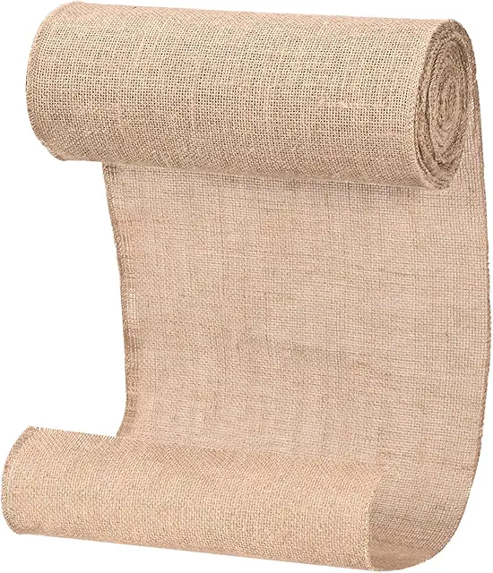 Chemin de Table en Jute Naturel 30 cm x 10 m - Décoration Lavable et Découpable