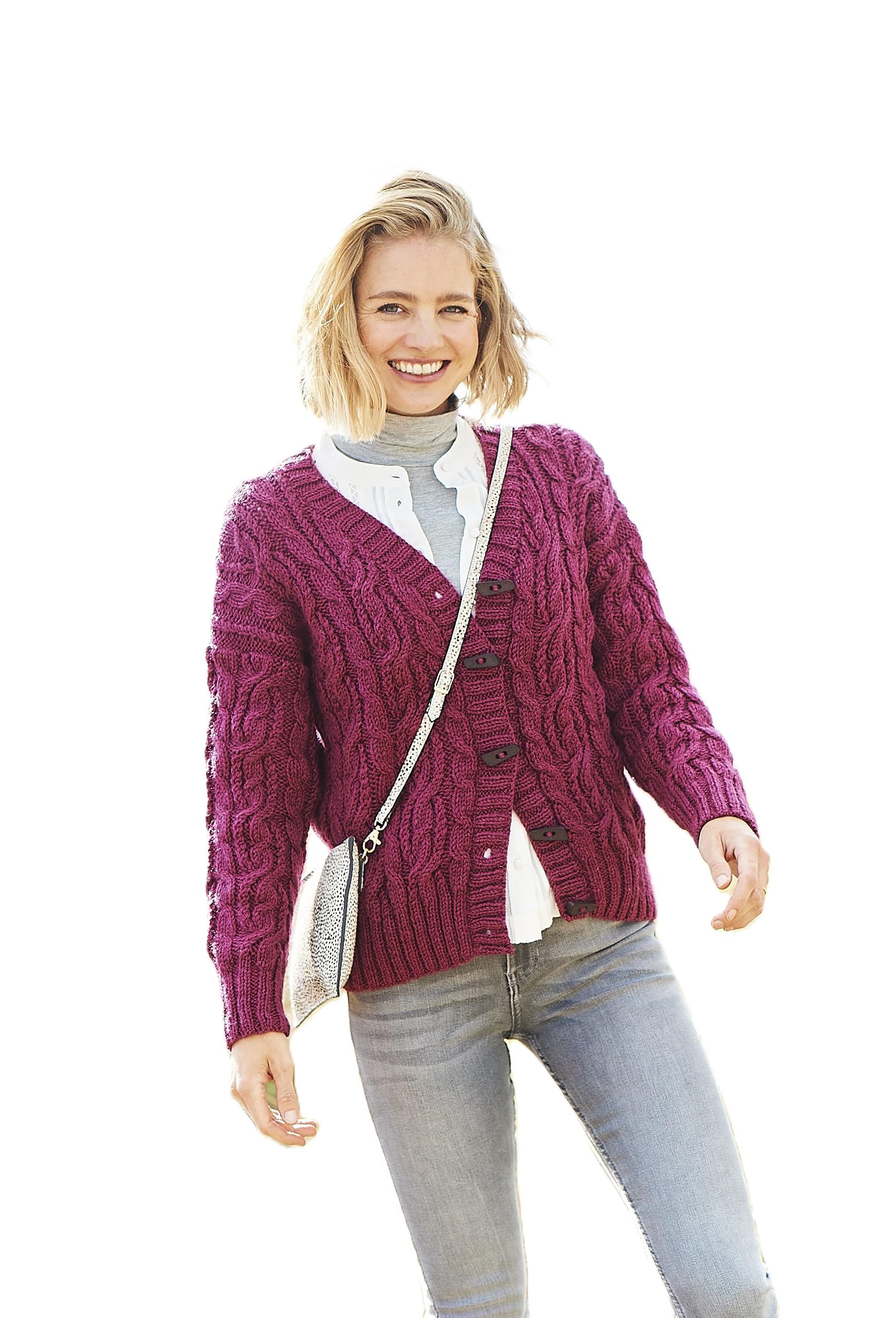 9819 Stylecraft Aran Cardigan, Hat & Gloves Knitting Pattern knit