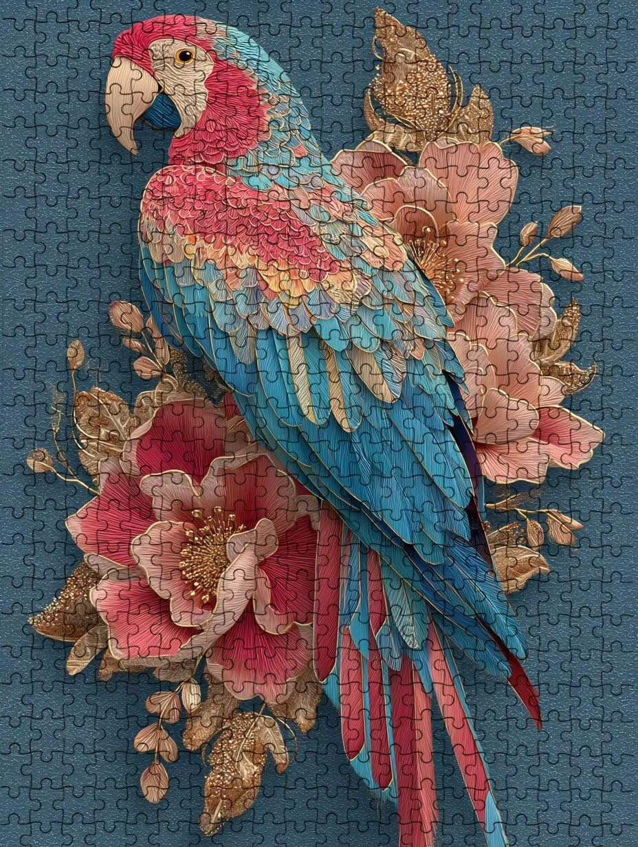 Puzzle 6000 Teile, Blumen Papagei Puzzle Erwachsene 6000, Klassische Puzzles, Puzzlespiele für Die Ganze Familie, Mit Schöner Verpackung, Dekoration Puzzles und Geschenke FNKL3-497