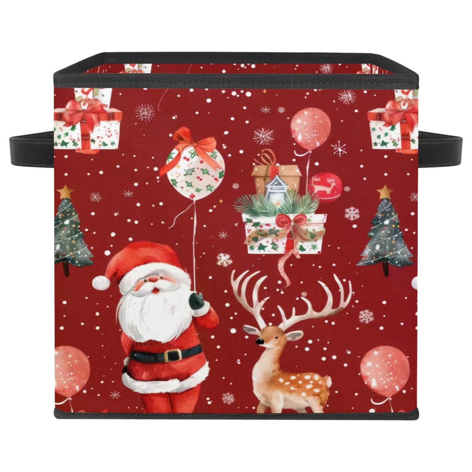 Boîte de rangement élan de Noël panier pliable tissu Oxford grand cube organisateur vêtements