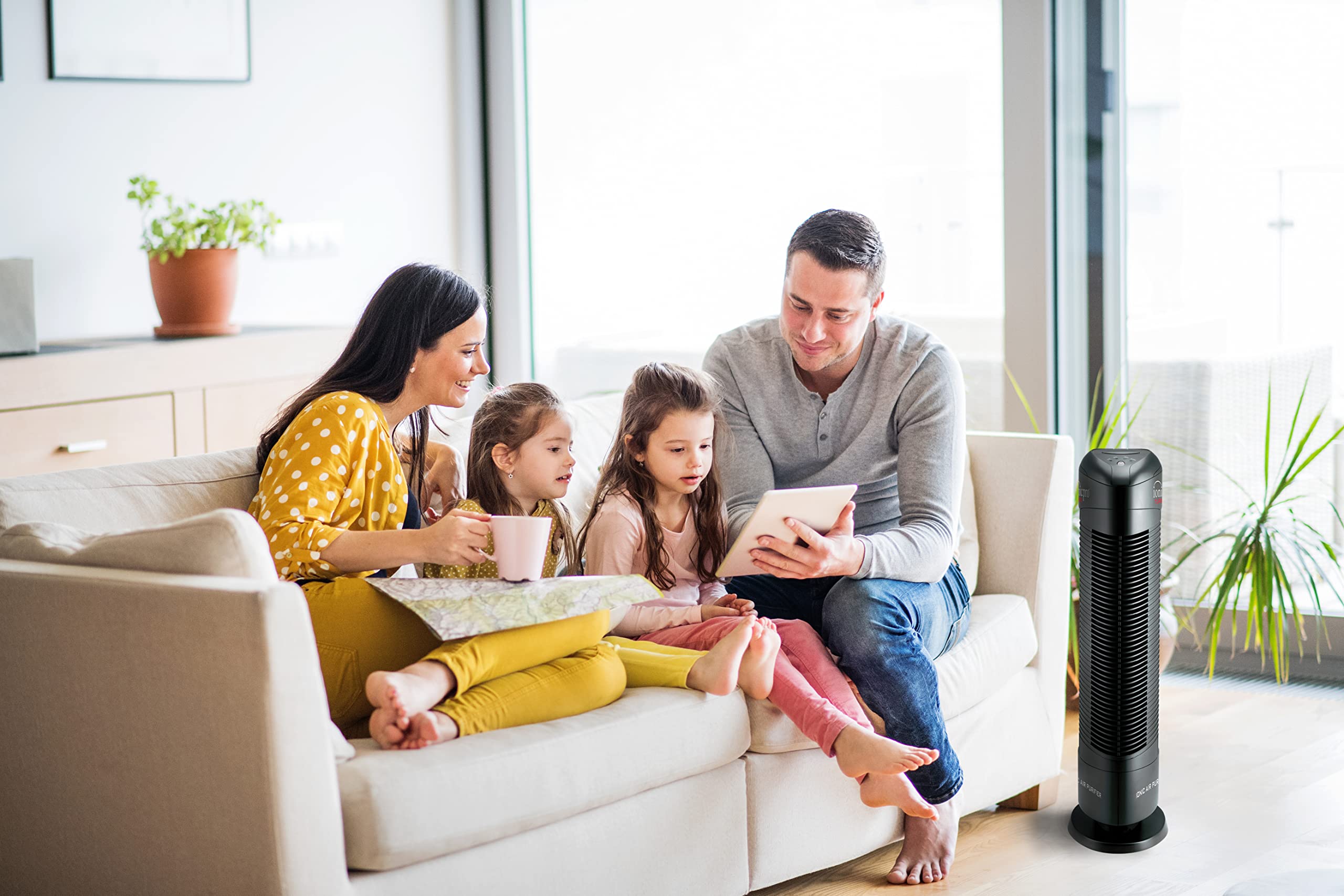 ENVION Ionic Pro TA500 - Purificador de aire con ionización, tres niveles de potencia, funcionamiento silencioso, negro