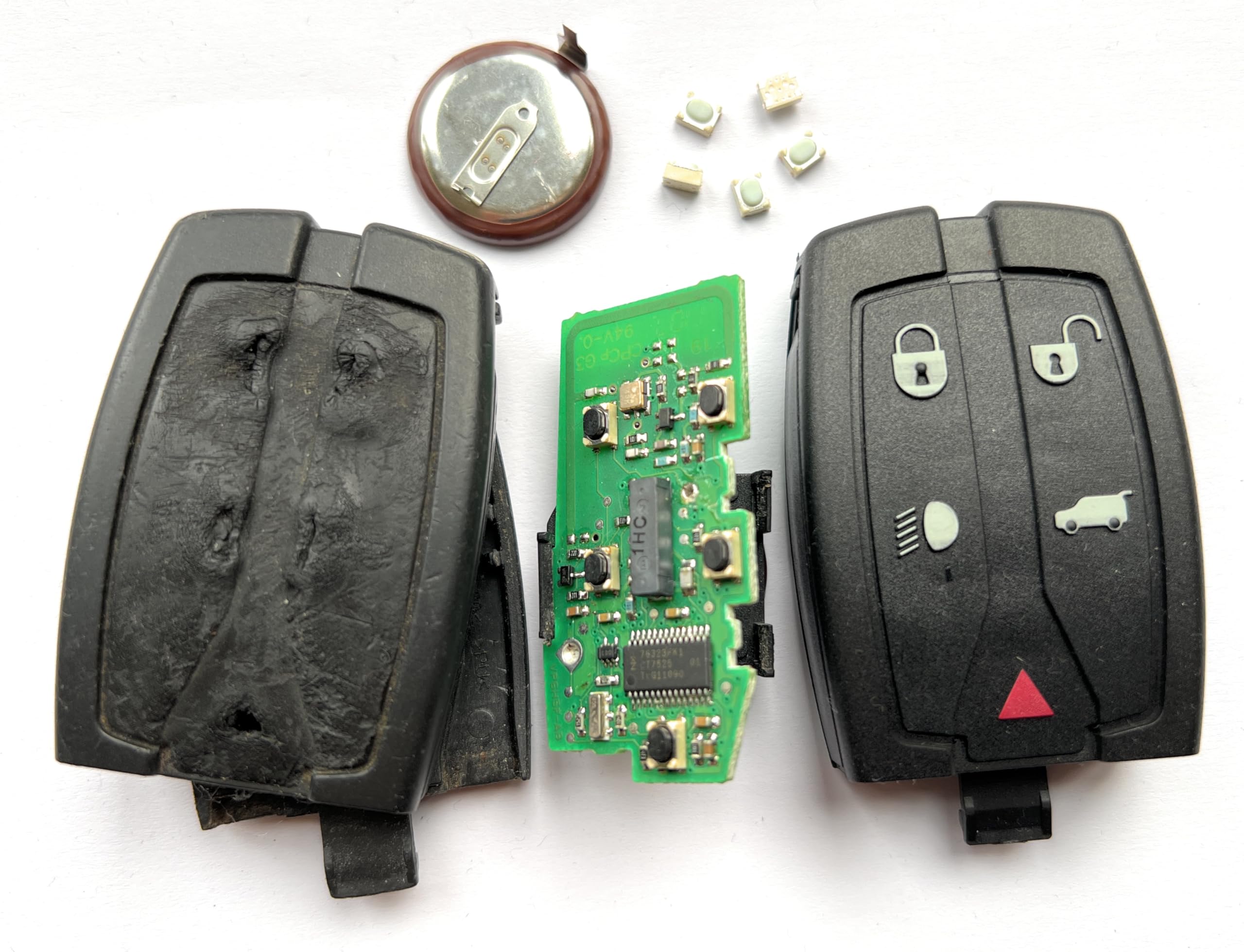 Vale de Servicio de reparación de cerrajeros de automóvil para Land Rover Freelander 2 Range Rover 5 Botones de Mando a Distancia para reparación de Llaves, Carcasa de Repuesto