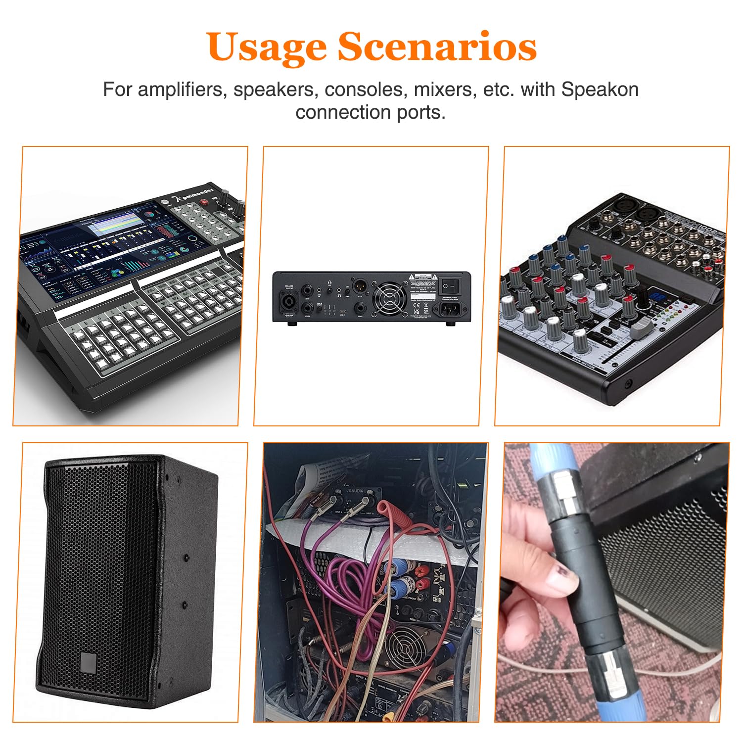 Connecteur Speakon Femelle vers Femelle 2 Pièces 4 Pôles Compatible NL4MP NL4FC