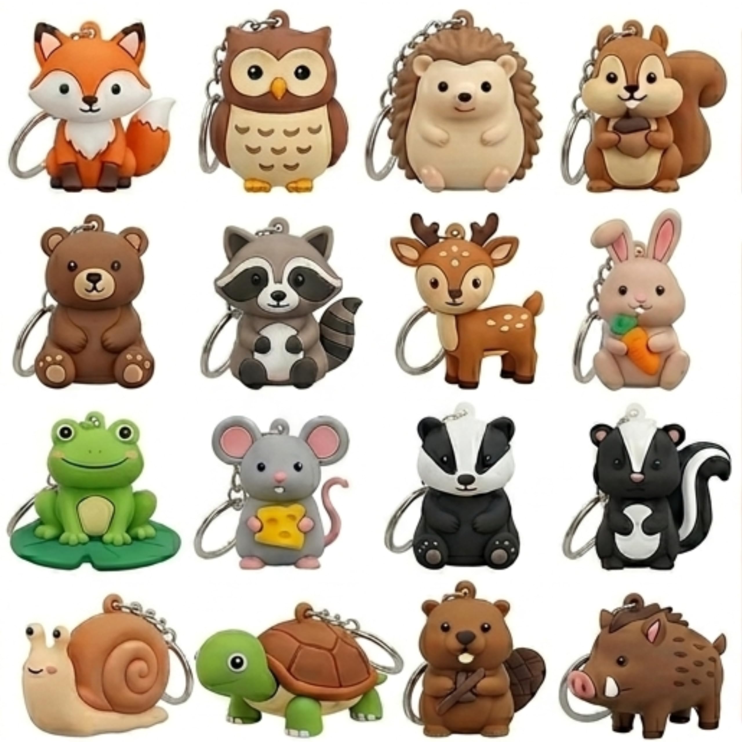 Cartoon 3D Anime Cute Character Keyrings Keychains for Kids Best Birthday Return Gifts for Boys/Girls Adults Back Pack Tags Goodie Bag Stuffer (Assorted)-image-9