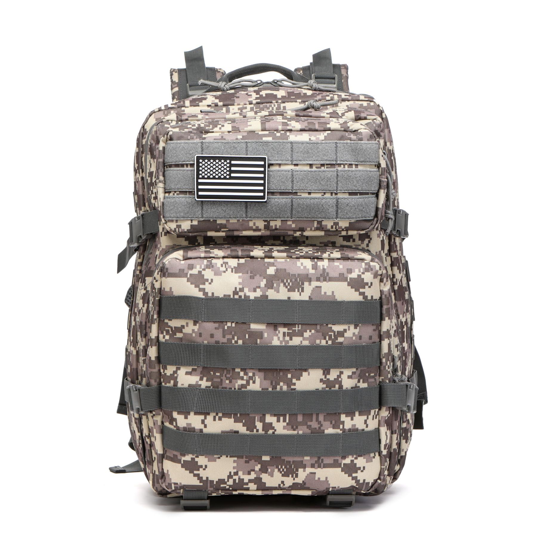 Sac à dos de pêche de 50 litres imperméable en nylon durable, sac à dos de sport tactique militaire en plein air Sac à dos de randonnée décontracté