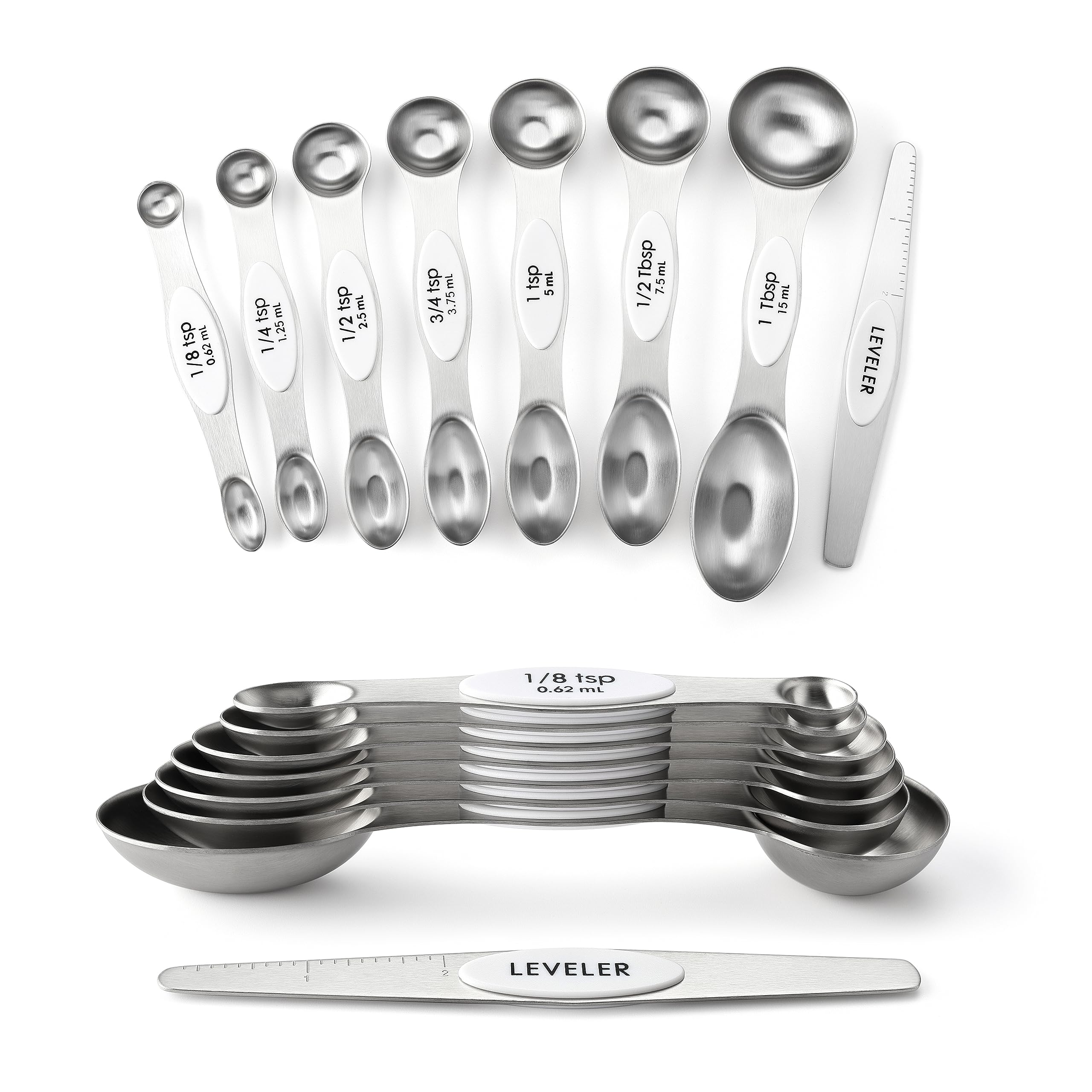 Spring Chef Stainless Steel Magnetic Measuring Spoons Set of 8, Black — Amazon image 23