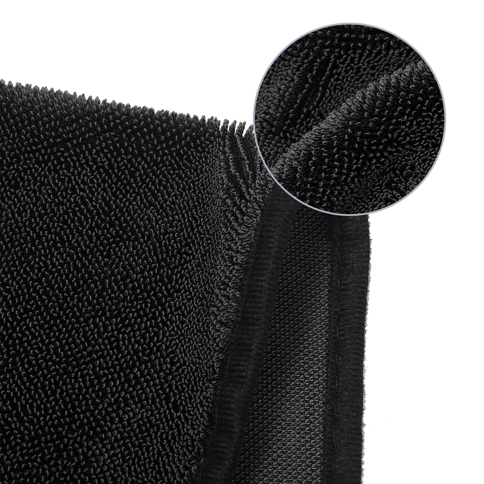 PLAFOPE Paños de Microfibra para Secado de Coches 5 Piezas Doble Cara 600g/m² Color Gris Oscuro Borde Negro, Toallas Absorbentes para Limpieza y Cuidado de Automóviles, Motos y