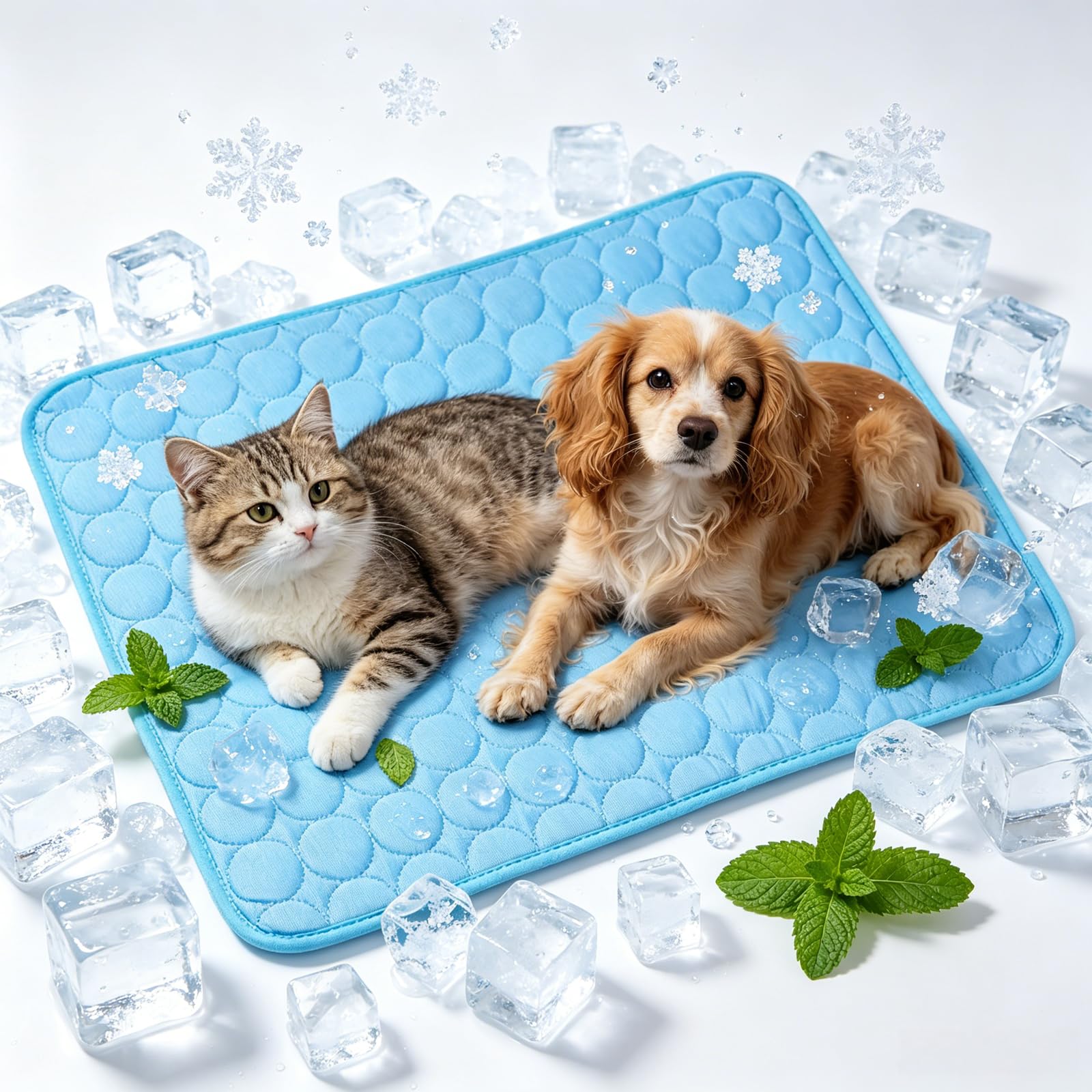 Générique Tapis Rafraîchissant pour Chat,Fraicheur Chien,Reste Froid Plus Longtemps,Tapis Fraicheur pour Animaux de Compagnie Étanche et Facile à Nettoyer