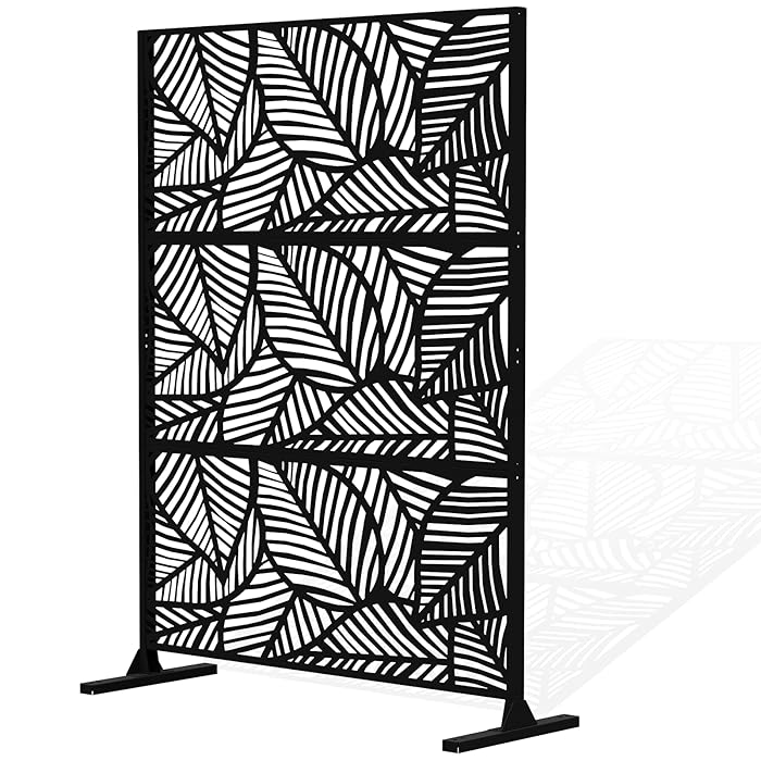 Buy 6FT x 4FT Outdoor Privacy Screen, Laser Cut Metal Privacy Screens