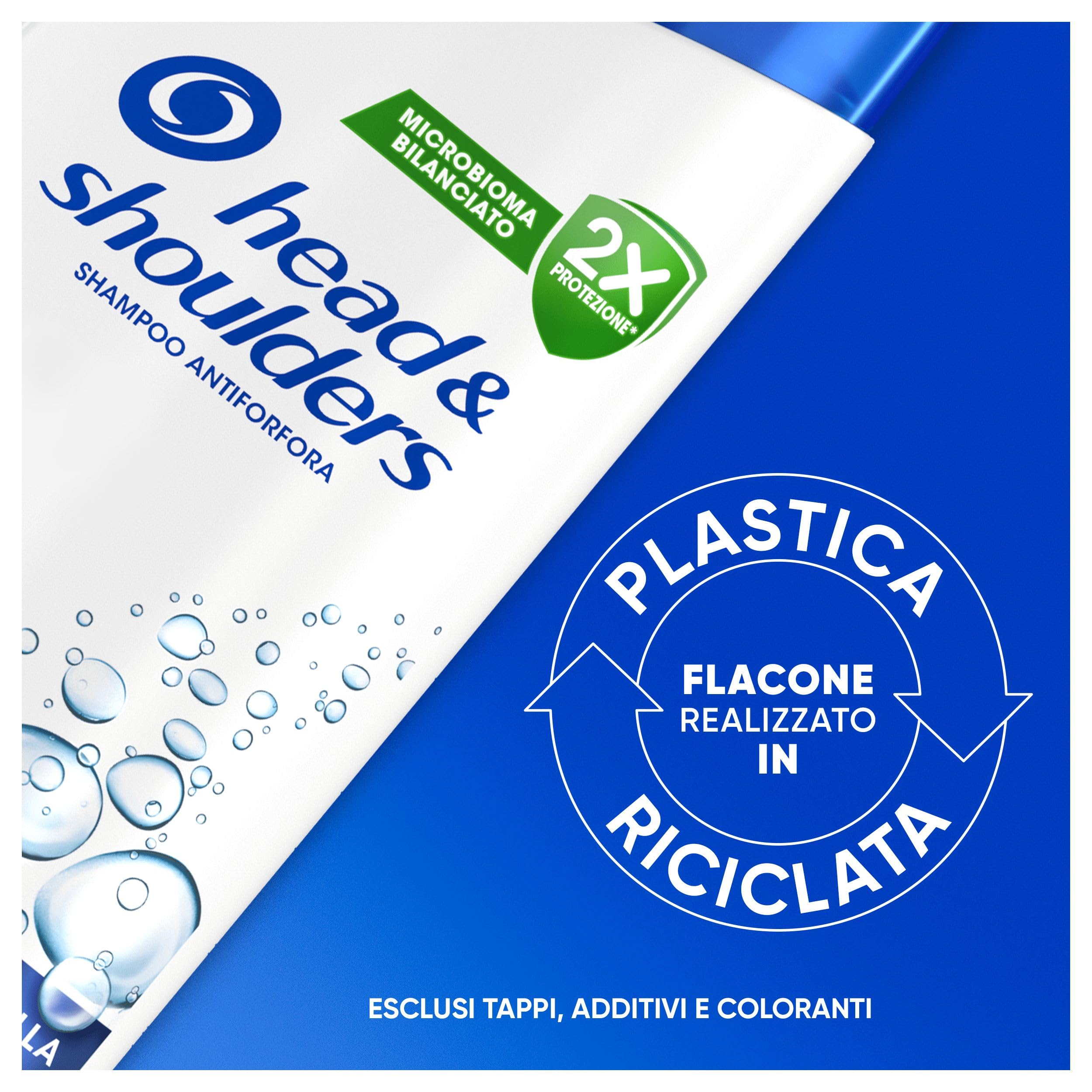 Head & Shoulders Shampoo Antiforfora Classic Clean,Per Capelli Grassi,Fino Al 100% Protezione Dalla Forfora Per Cute E Capelli, Clinicamente Provato,Dermatologicamente Testato,Formato Maxi