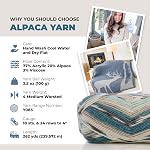 Mary Maxim Alpaca Yarn, Soft, Warm Tweed Yarn for Crocheting and Knitting, Medium Worsted Weight 4, Ideal for Scarves, Sweaters Afghans and Blankets, 262 Yards, Aqua Stripe