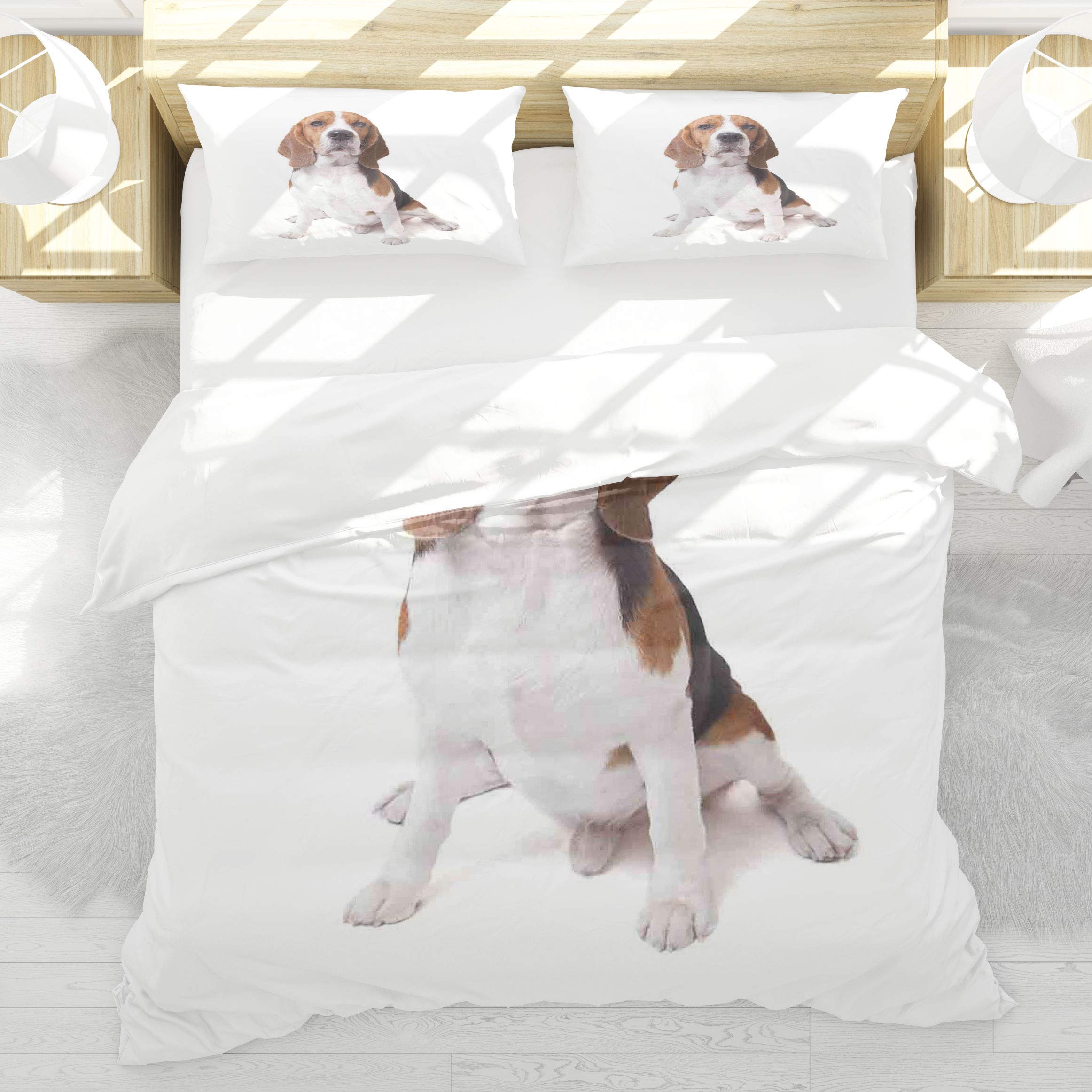 Housse de couette chien beagle 220x240 pour une chambre cosy et chaleureuse