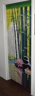 Bamboo Beaded Curtain for Doorways Hanging Room Divider Serenity Zen