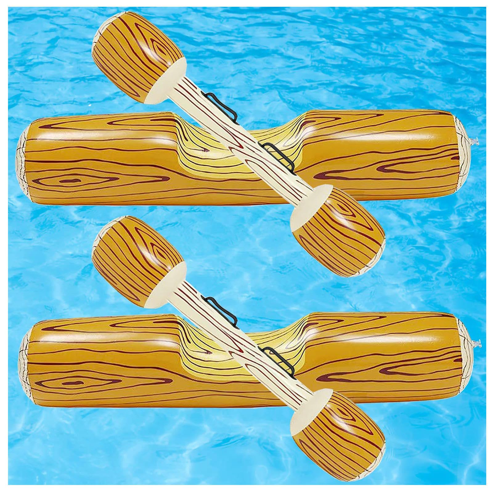Ensemble Flottant Gonflable 4 Pièces - Bouée Combat Piscine Avec 2 Pagaies - Jeu D'Été Amusant