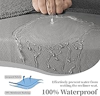 Vista 222 de Fundas 100% impermeables para sofá reclinable seccional, fundas para sofá reclinable en forma de L, funda para sofá seccional de esquina