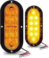 Vista 20 de TRUE MODS - Luz trasera LED ovalada ámbar de 6 pulgadas [DOT FMVSS 108] [SAE I6P] [montaje en superficie] [IP67 resistente al agua]