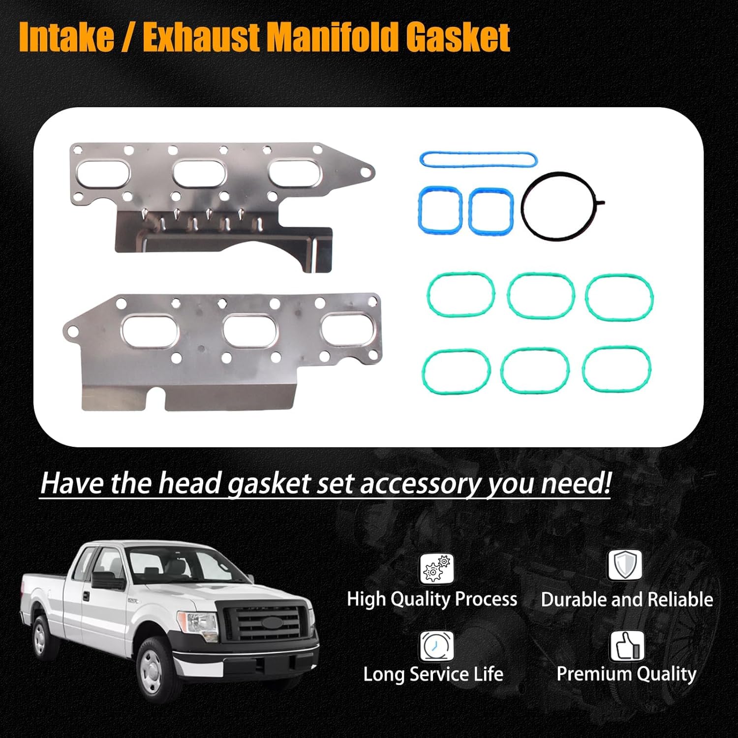 HS54988A Cylinder Head Gasket Set Fit for Ford F-150 2012 2013 2014 3.5L Ecoboost V6 DOHC Turbocharged Valve Cover Gasket VS50879R