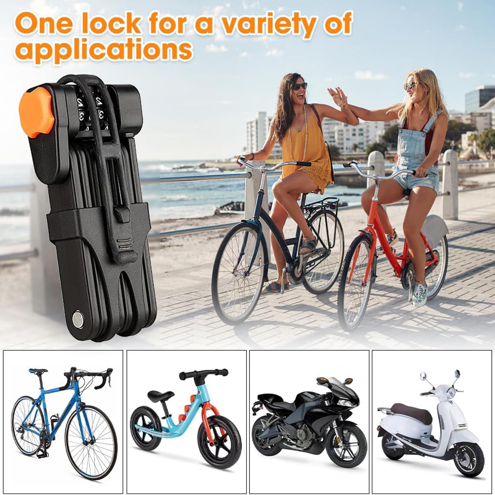 Antivol Vélo Pliable pour Raleigh Merit/Militis/Mustang