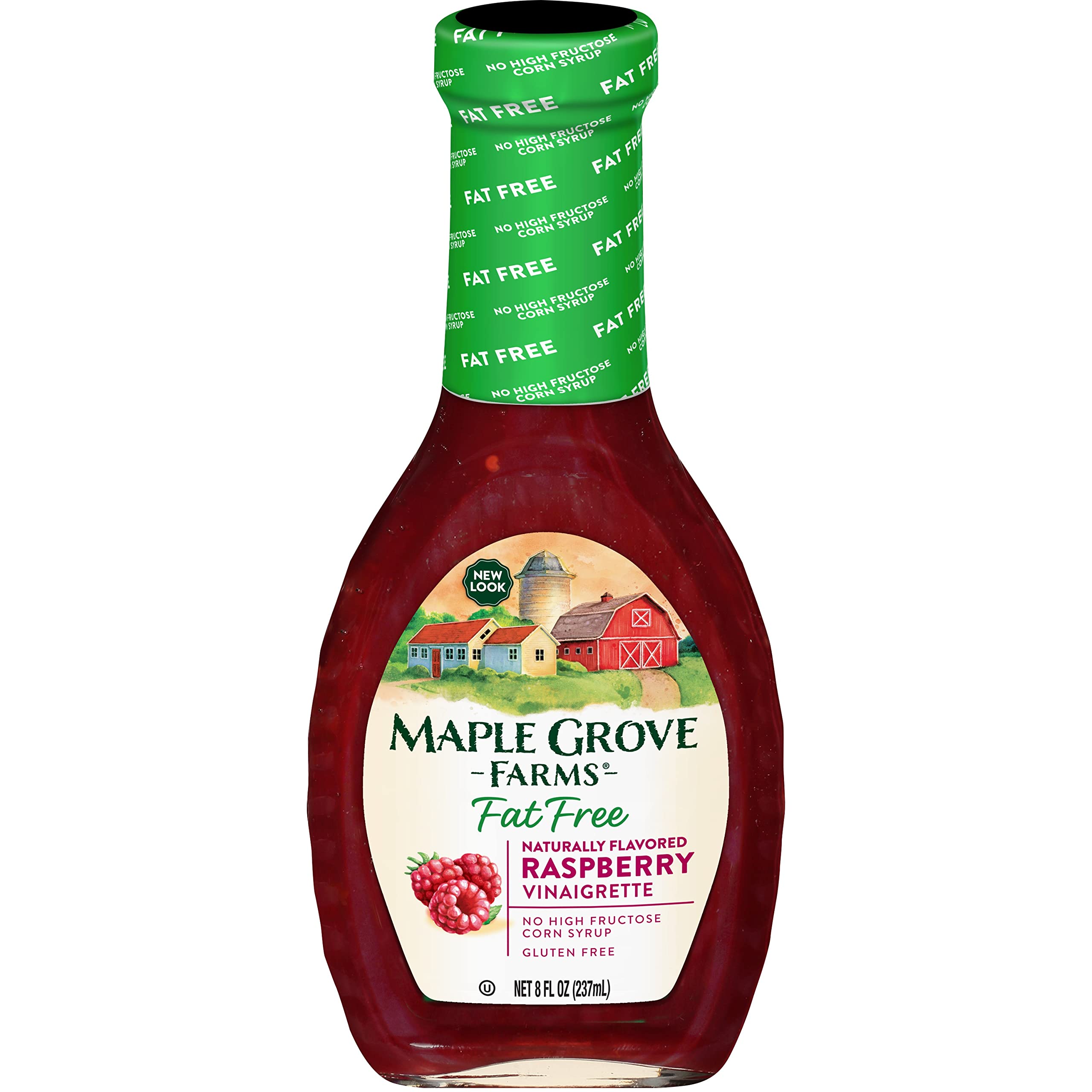 Maple Grove Farms Fat Free Salad Dressing, Raspberry Vinaigrette, 8 Ounce