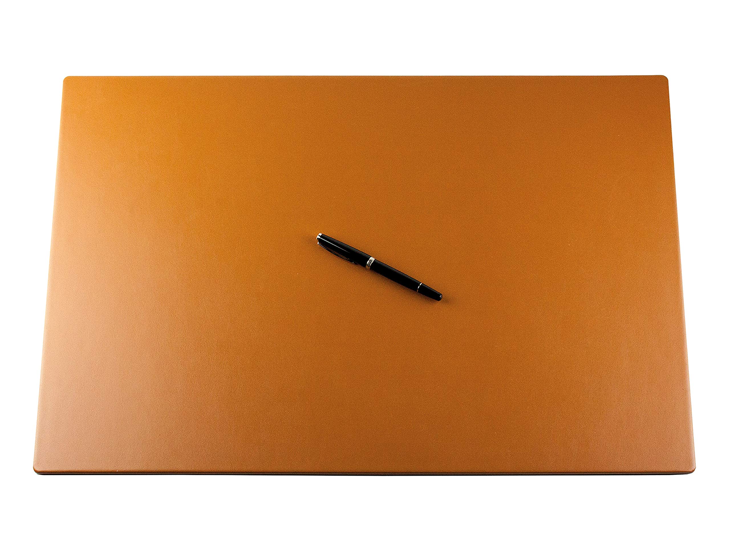 DELMON VARONE - Personalisierbare Schreibtischunterlage XXL aus Premium Leder Boxcalf braun, Rutschfeste Echtleder Schreibunterlage abwaschbar, Schreibtisch Unterlage ideal als Mousepad, 65 x 45 cm