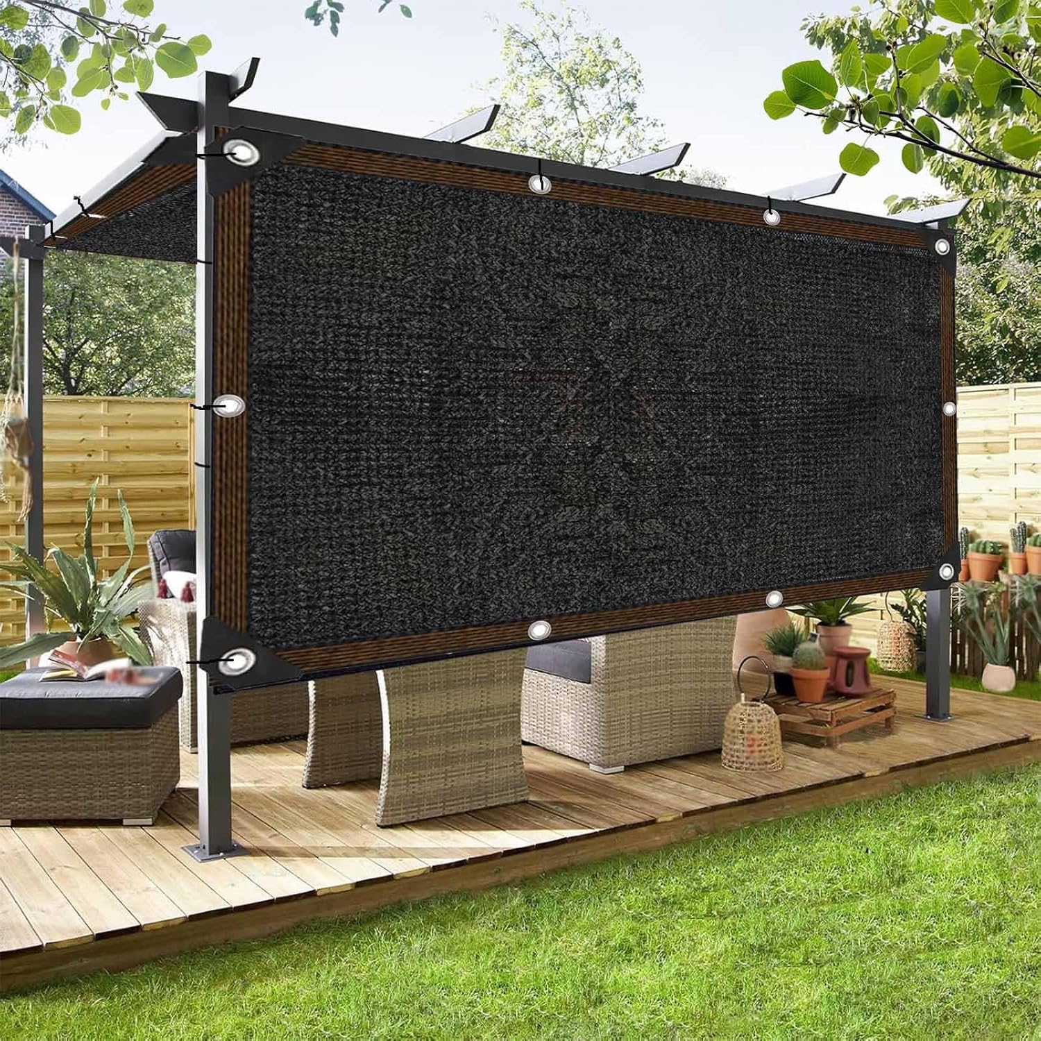 Shade Cloth Mesh Tarp 3x6ft - 80% Sunblock Net with Grommets, Water Permeable Sun Shades for Greenhouse, Patio, Pergola, Outdoor Use